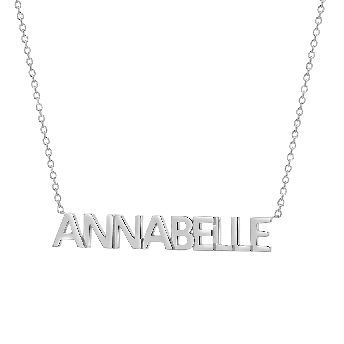 Kids Block Letter Name Necklace - Image 2