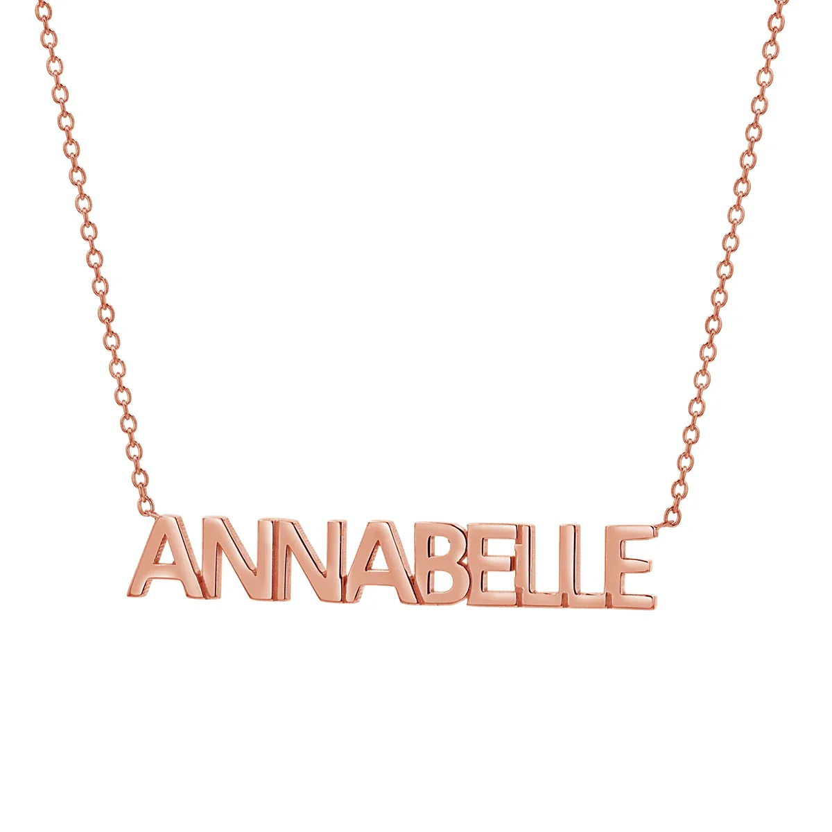 Kids Block Letter Name Necklace - Image 3