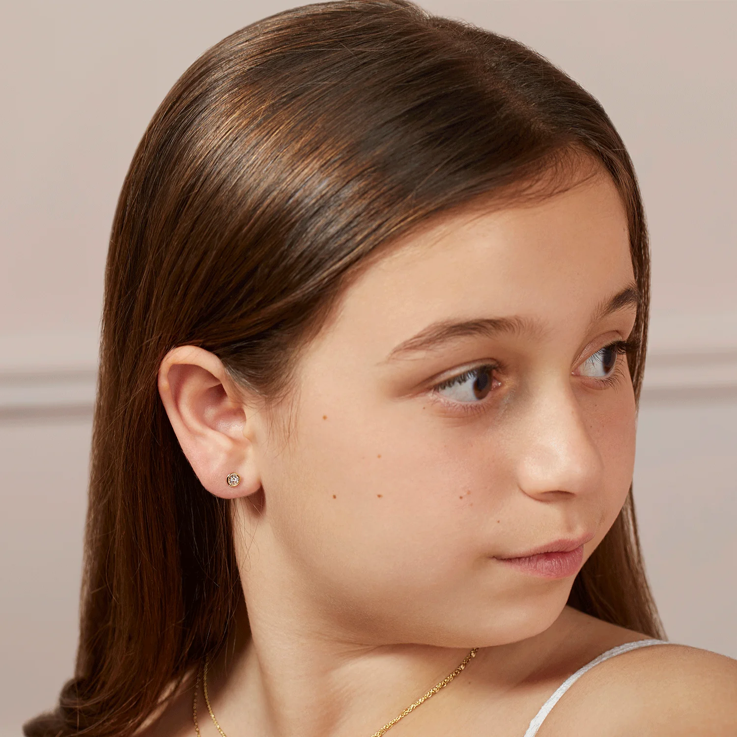 Kids Solitaire Bezel Studs - Image 4