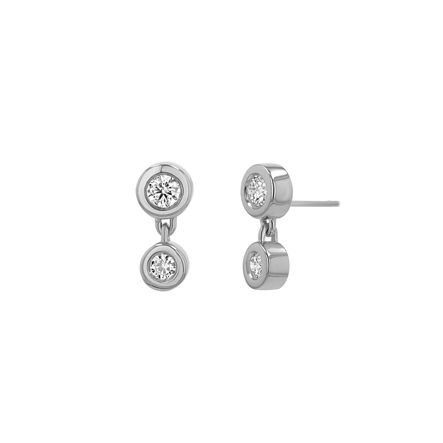 Linked Diamond Duo Studs - Image 2