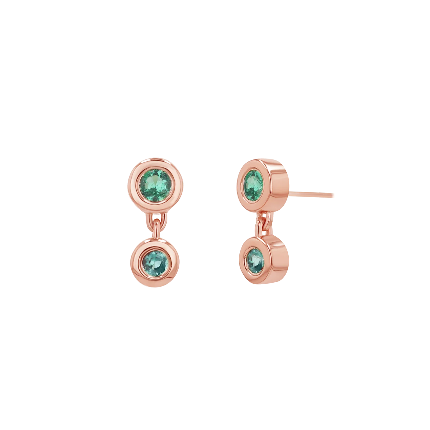 Linked Emerald Duo Studs - Image 3