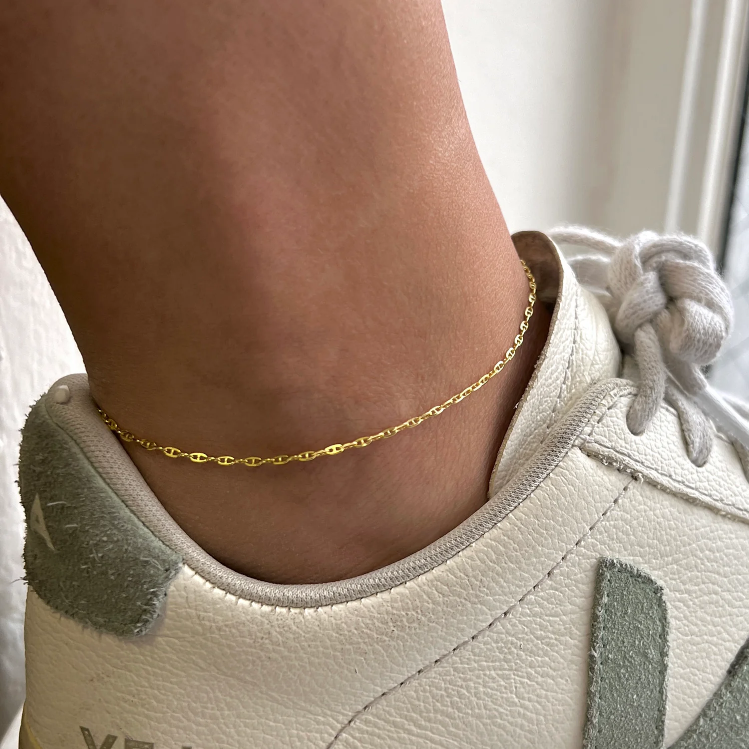 Mariner Anchor Chain Link Anklet - Image 2
