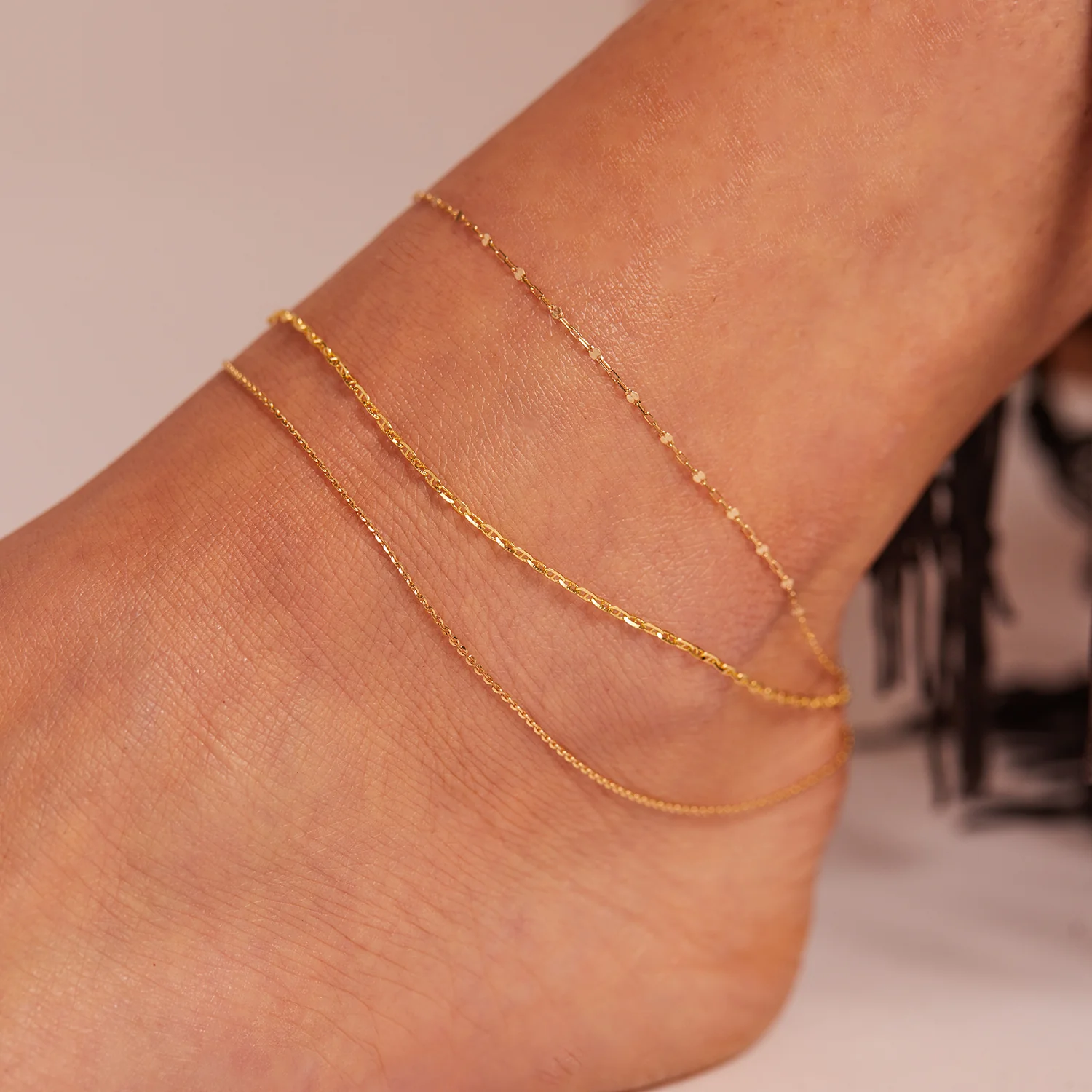 Mariner Anchor Chain Link Anklet - Image 3