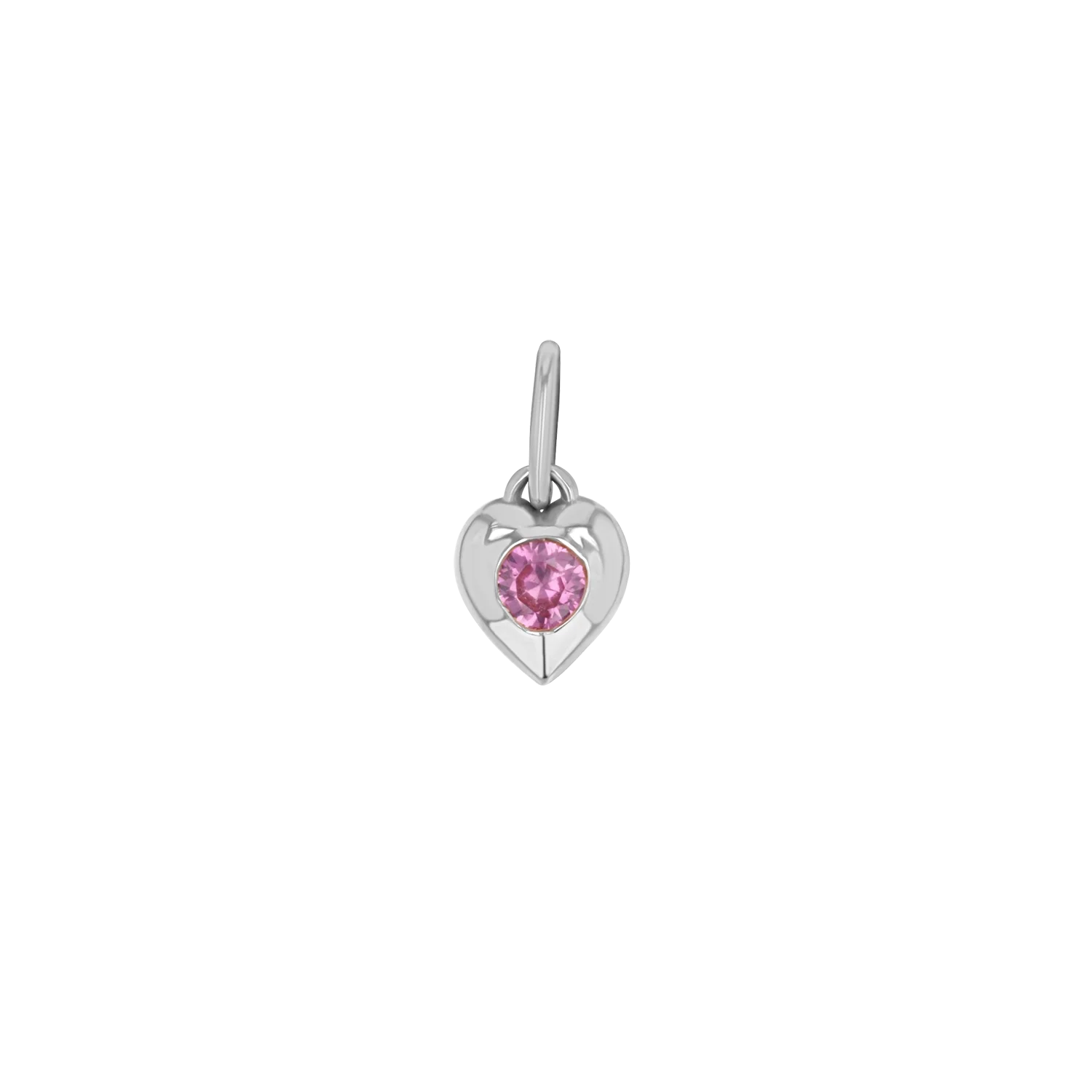 Mini Puff Heart Gemstone Charms - Image 2