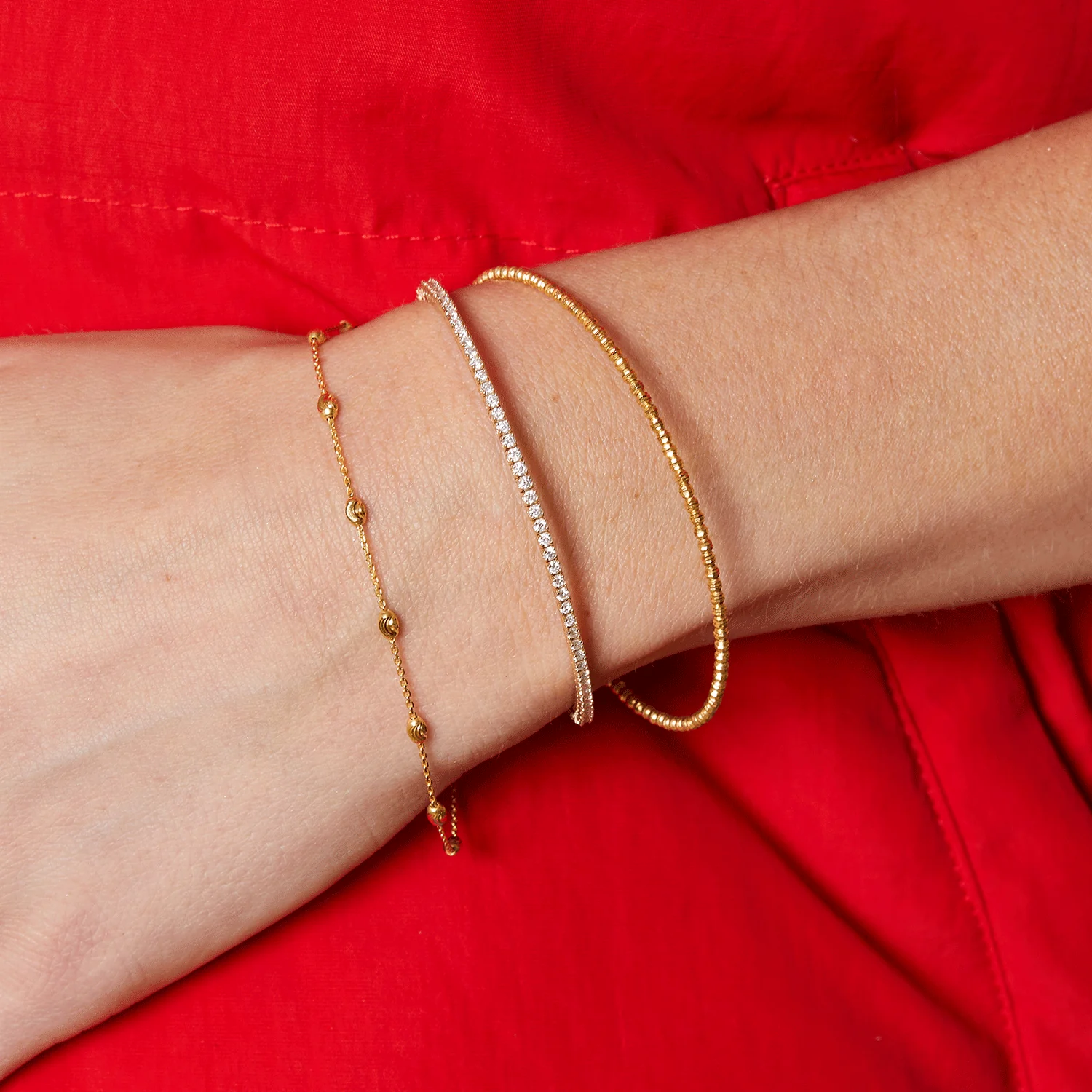 Mooncut Gold Wrap Around Bracelet - Image 8