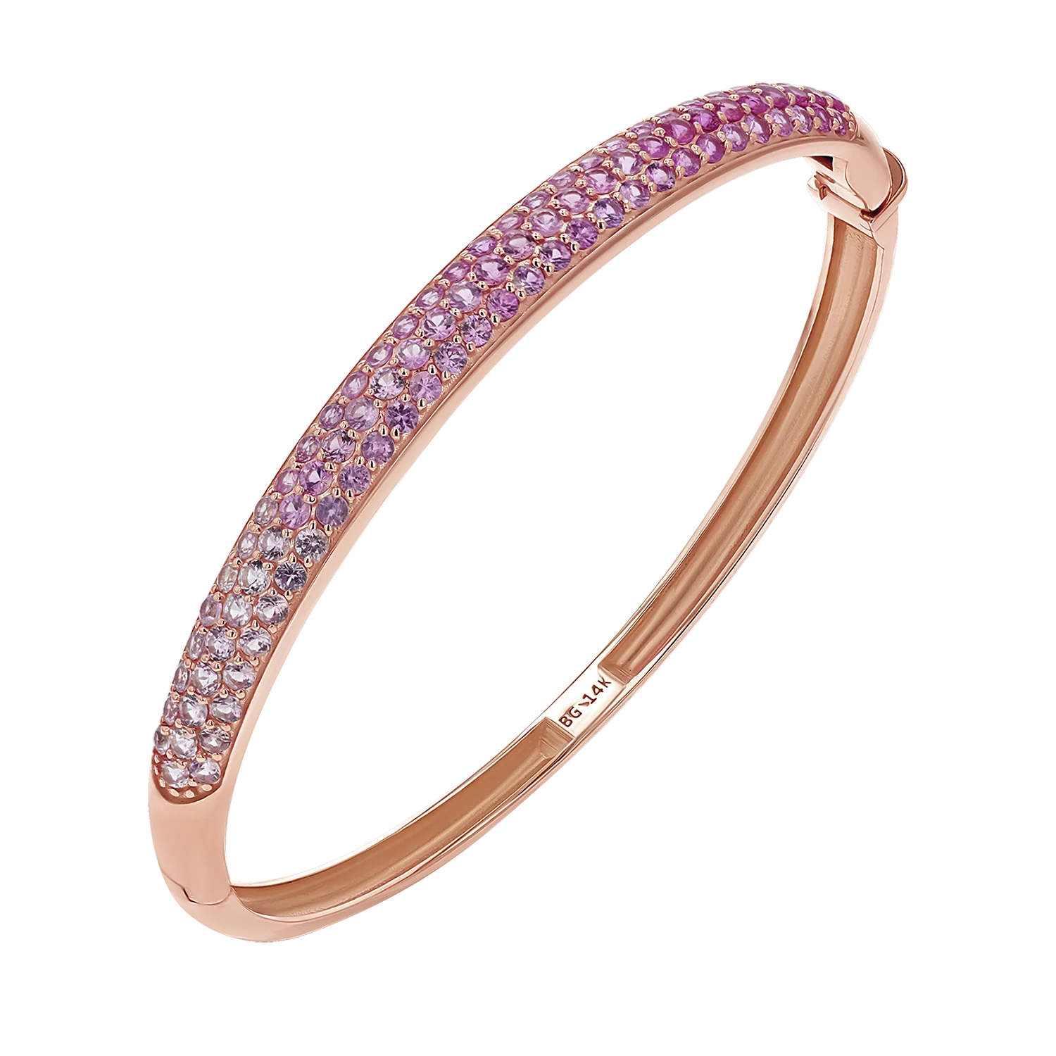 Ombré Pink Sapphire Cuff Bracelet - Image 3
