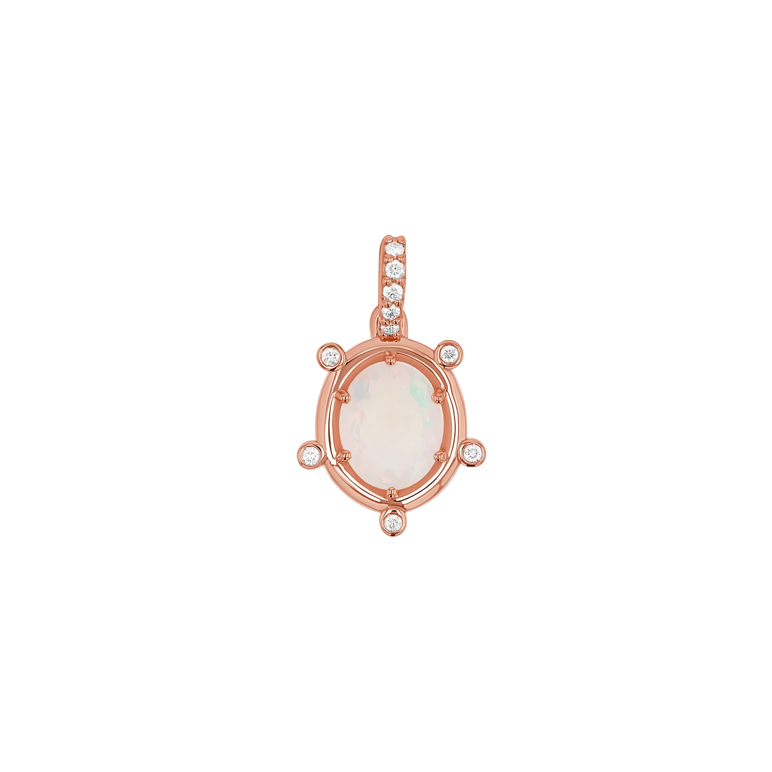 Opal and Diamond Halo Charm - Image 3