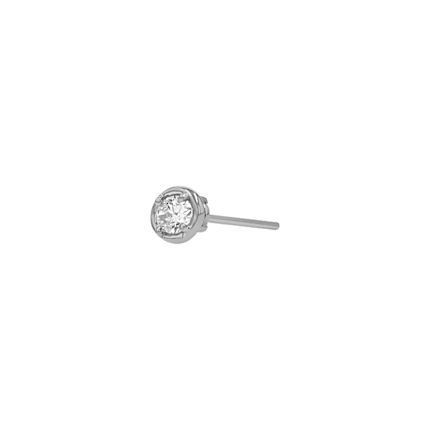 Oval Diamond Stud Earrings - Image 5