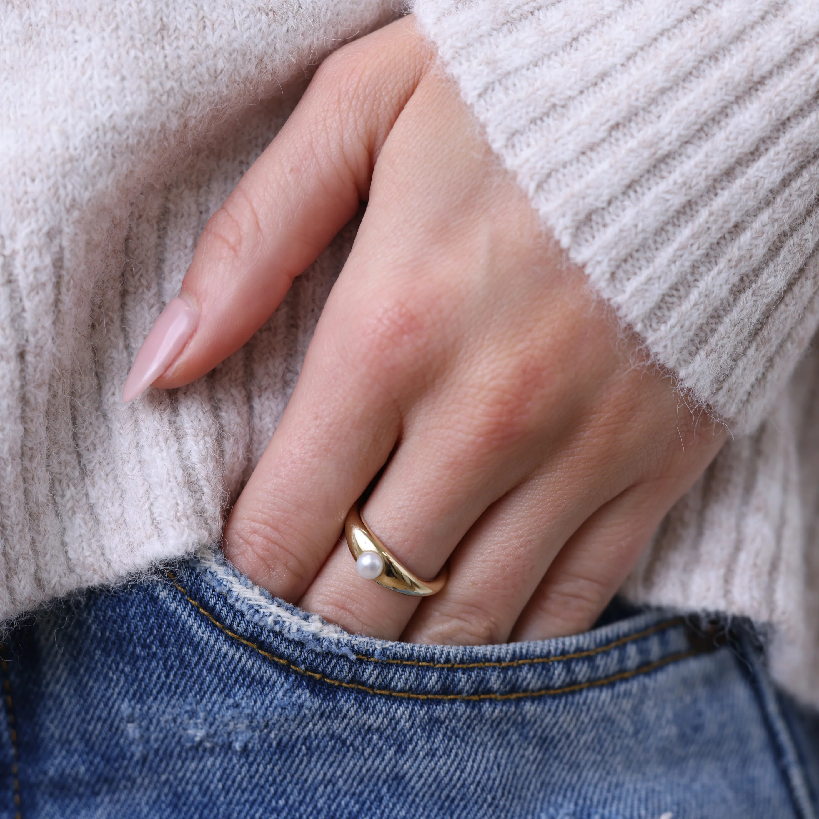 Pearl Dome Ring - Image 6