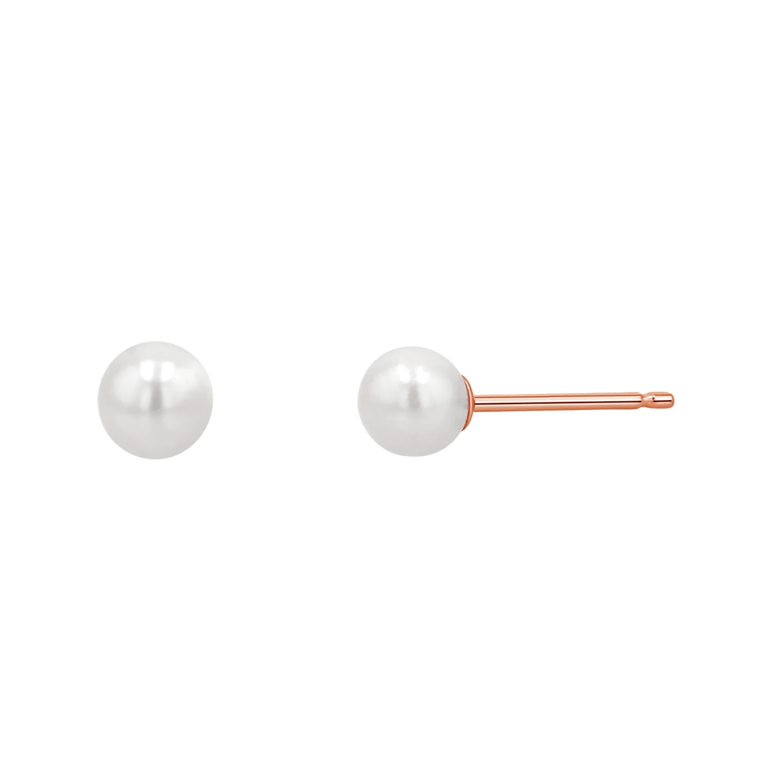 Pearl Stud Earrings - Image 3