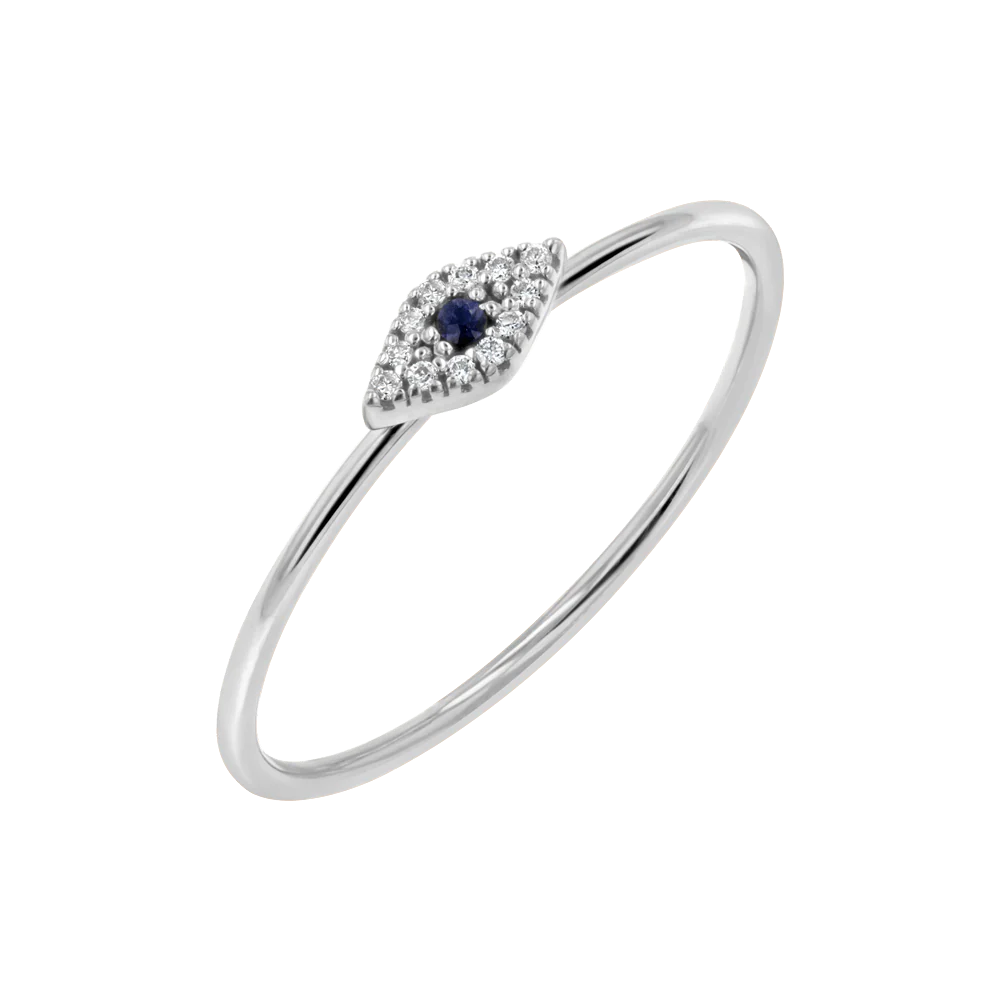 Petite Evil Eye Diamond Ring - Image 2