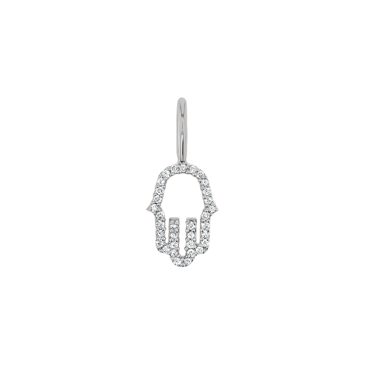 Petite Hamsa Diamond Charm - Image 2