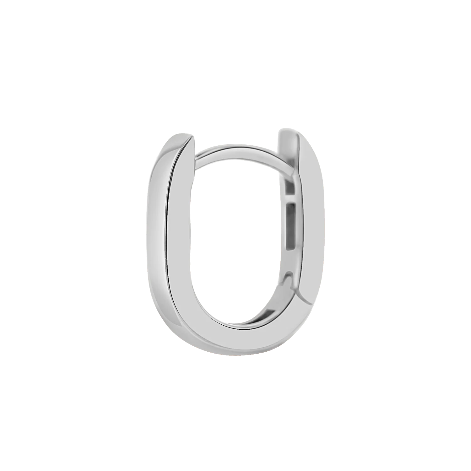 Petite Paper Clip Huggie Hoop Earrings - Image 5