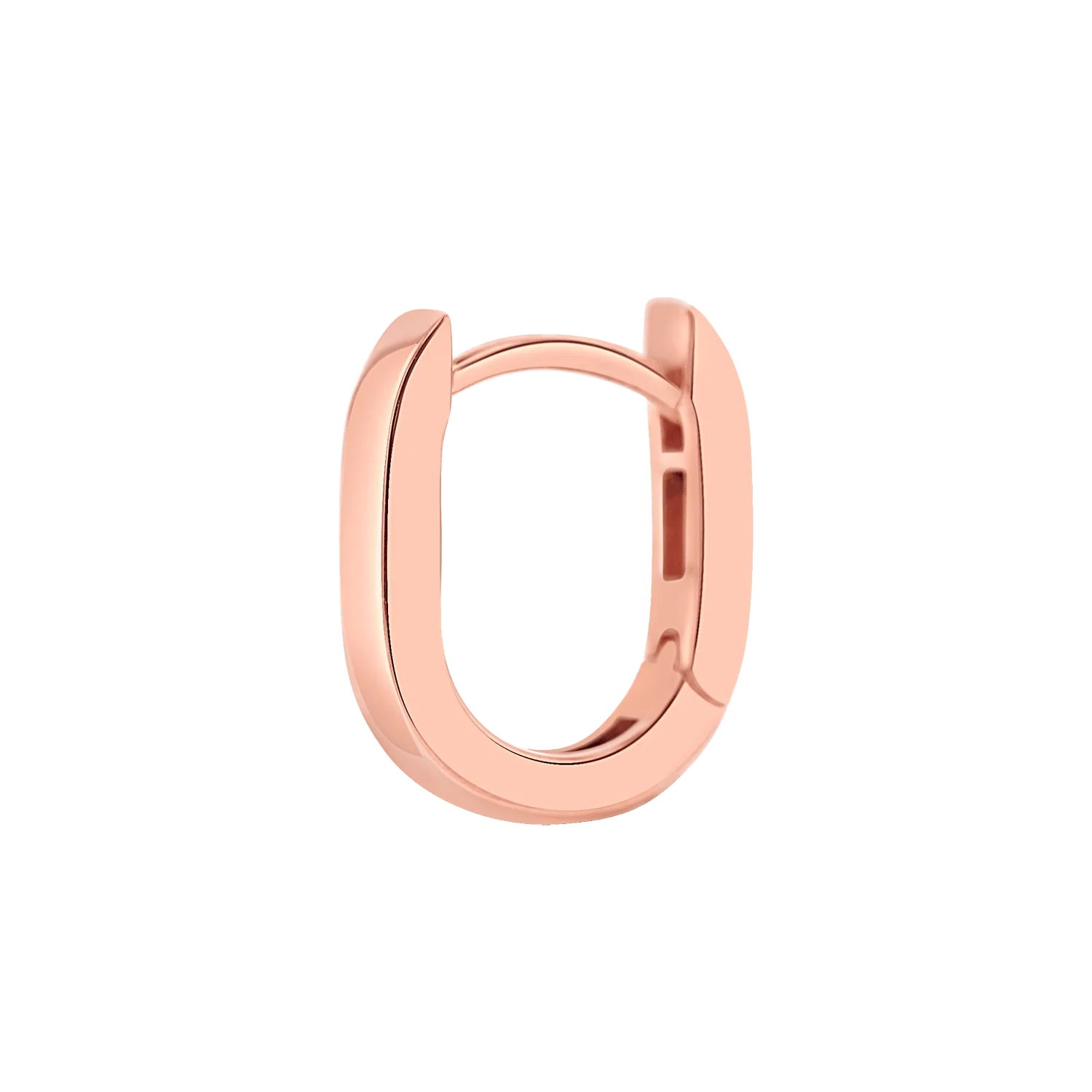 Petite Paper Clip Huggie Hoop Earrings - Image 6