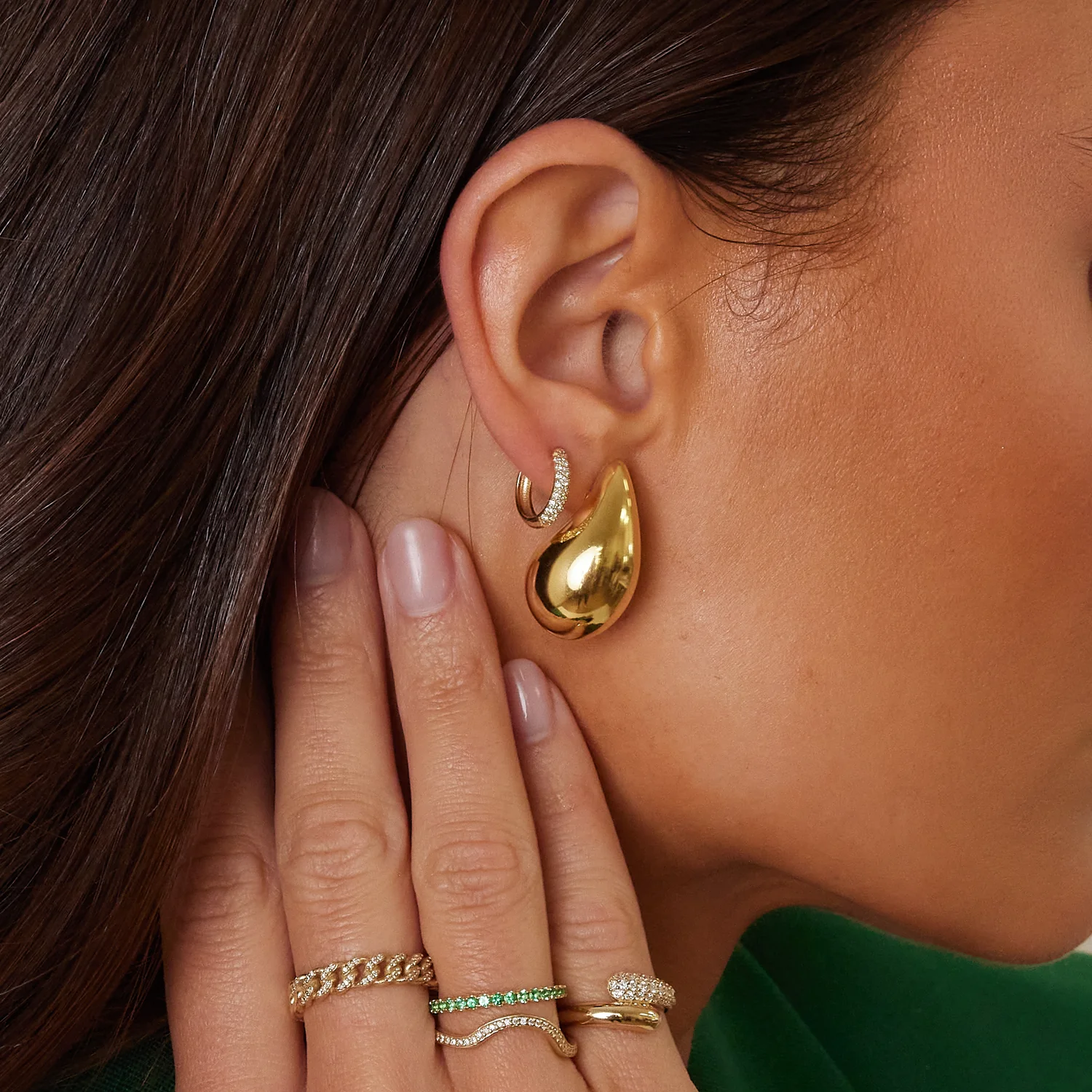 Puff Rain Drop Earrings - Image 10