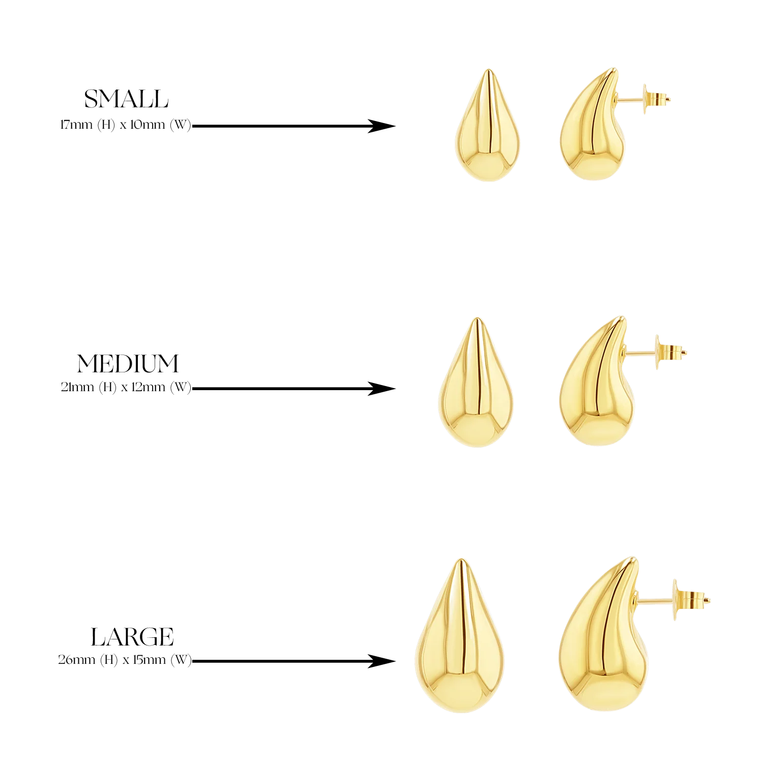 Puff Rain Drop Earrings - Image 4