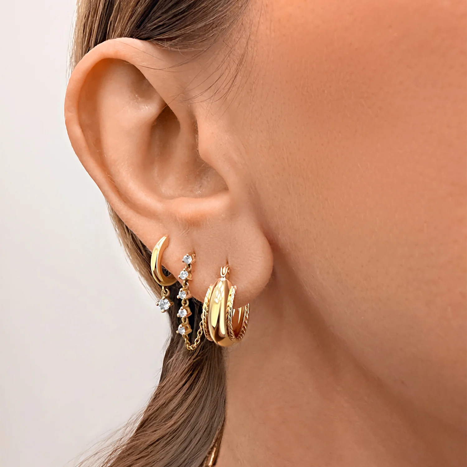 Rope Edge Chunky Hoops - Image 4