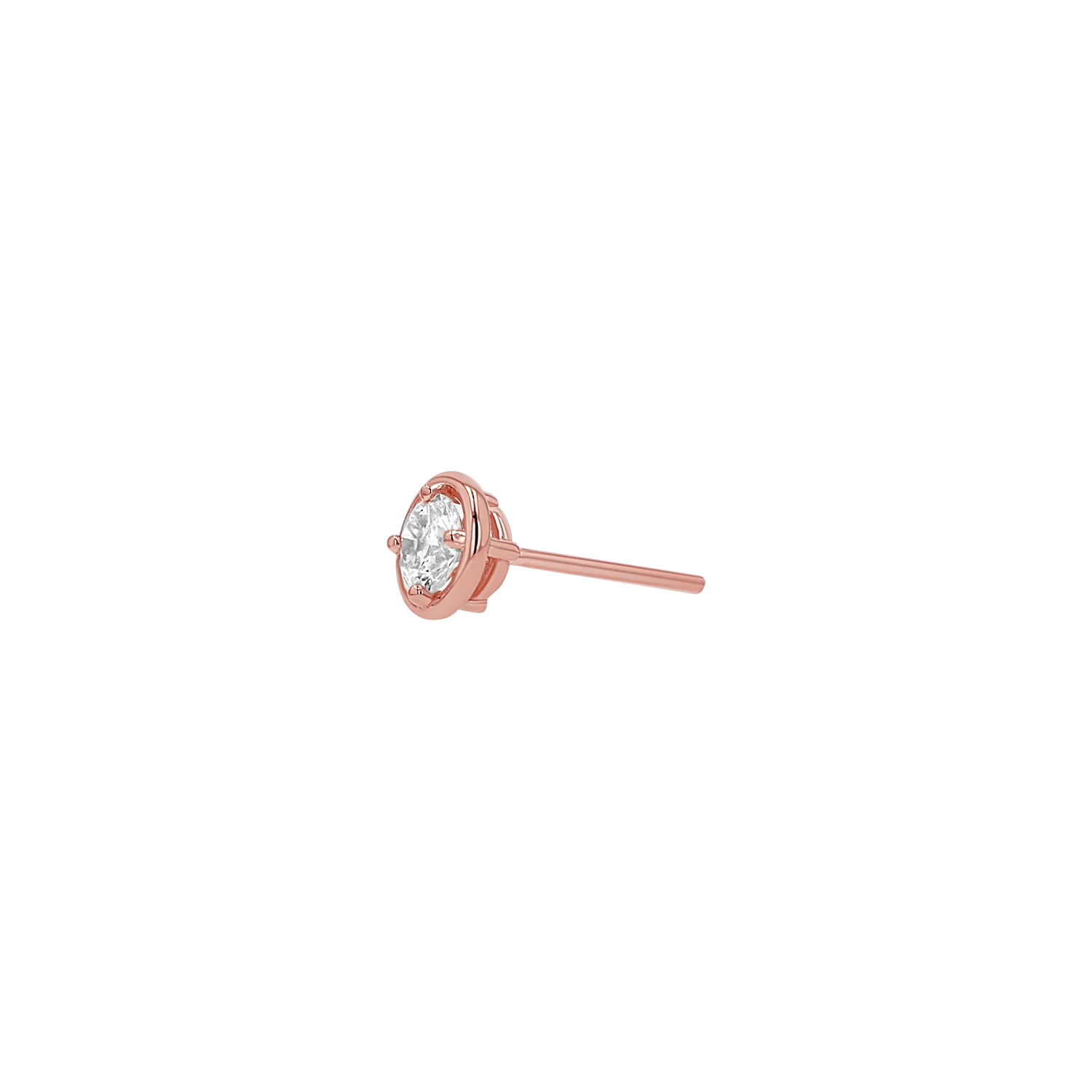 Round Diamond Stud Earrings - Image 6