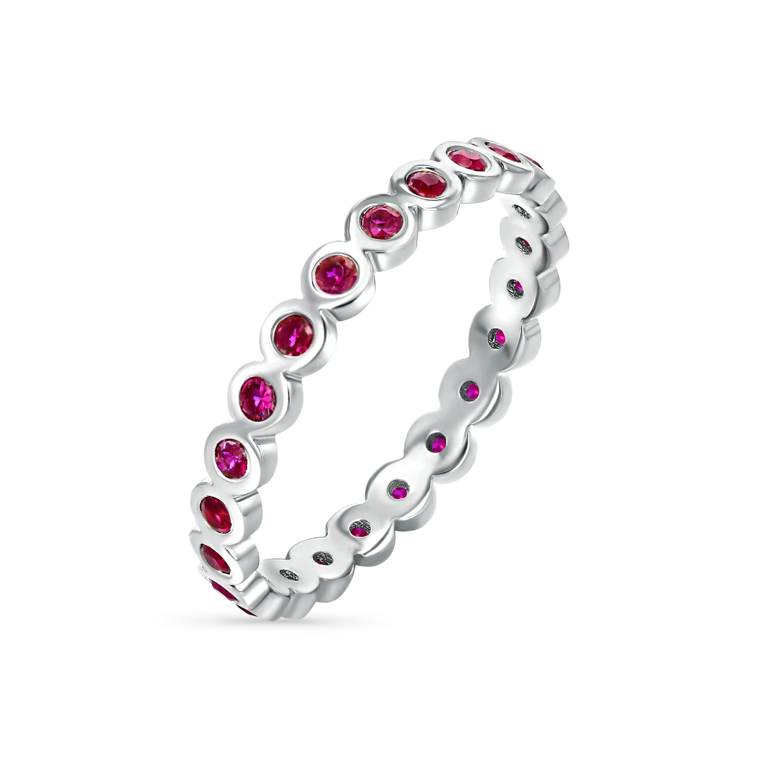 Ruby Bezel Eternity Band - Image 2
