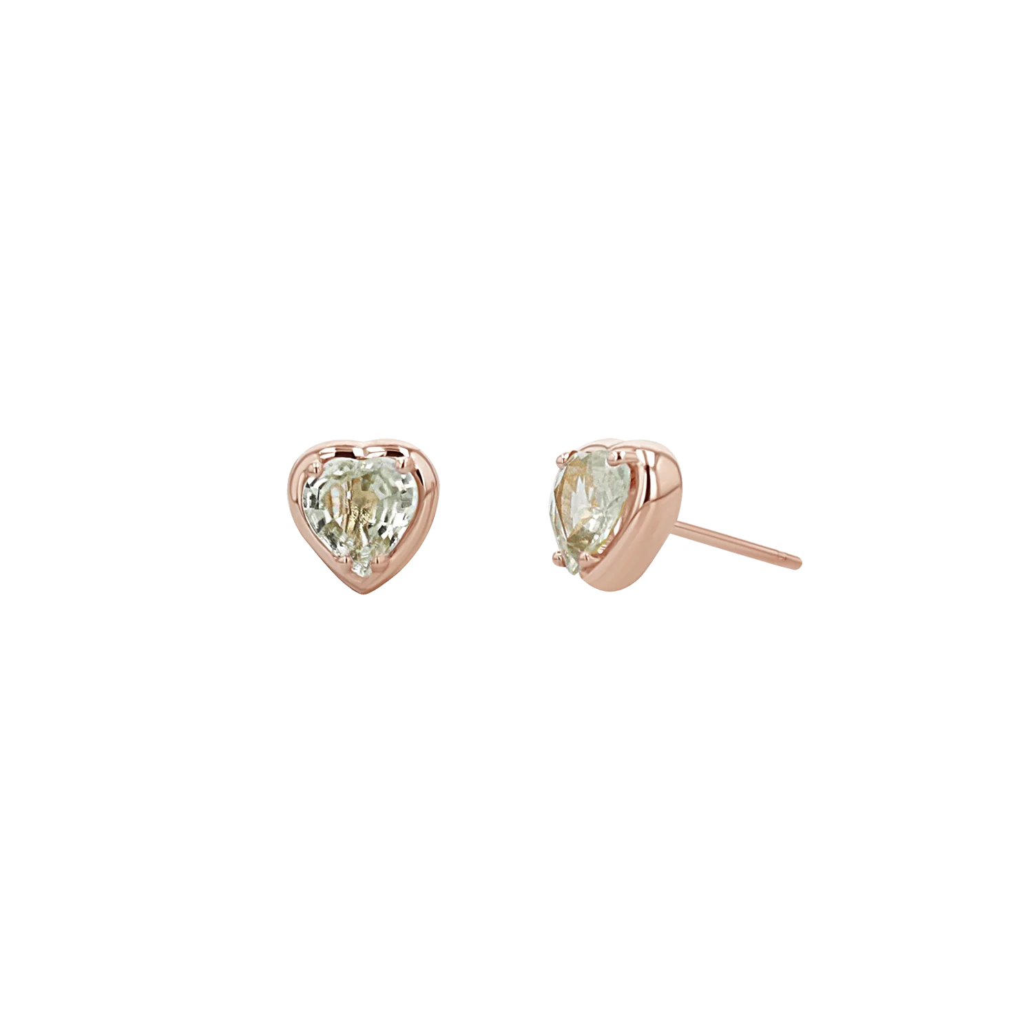 Sapphire Heart Stud Earrings - Image 6