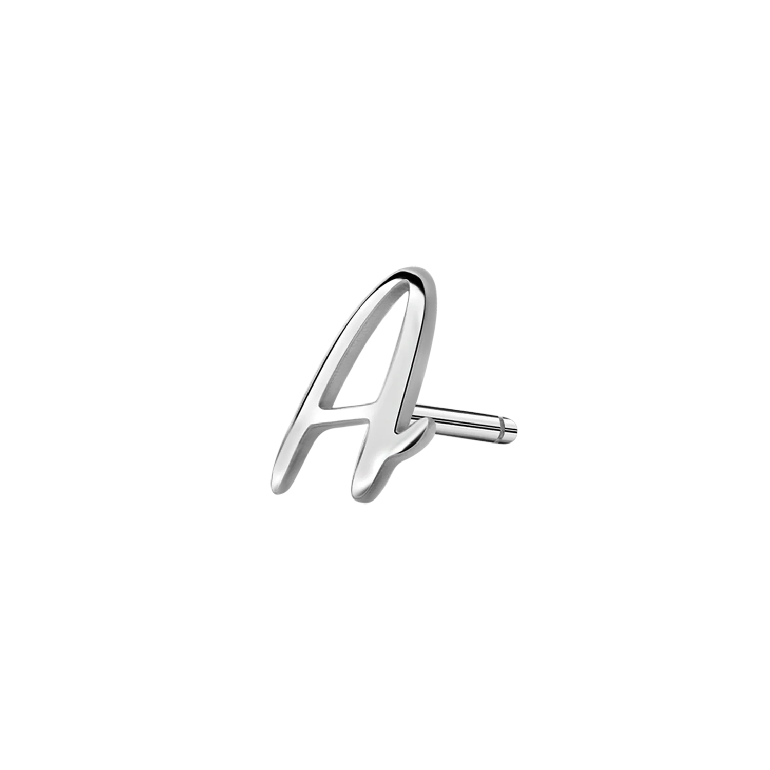 Script Letter Stud Earrings - Image 2