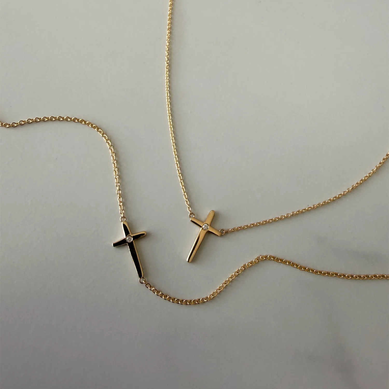 Sculptural Diamond Cross Bracelet - Image 5