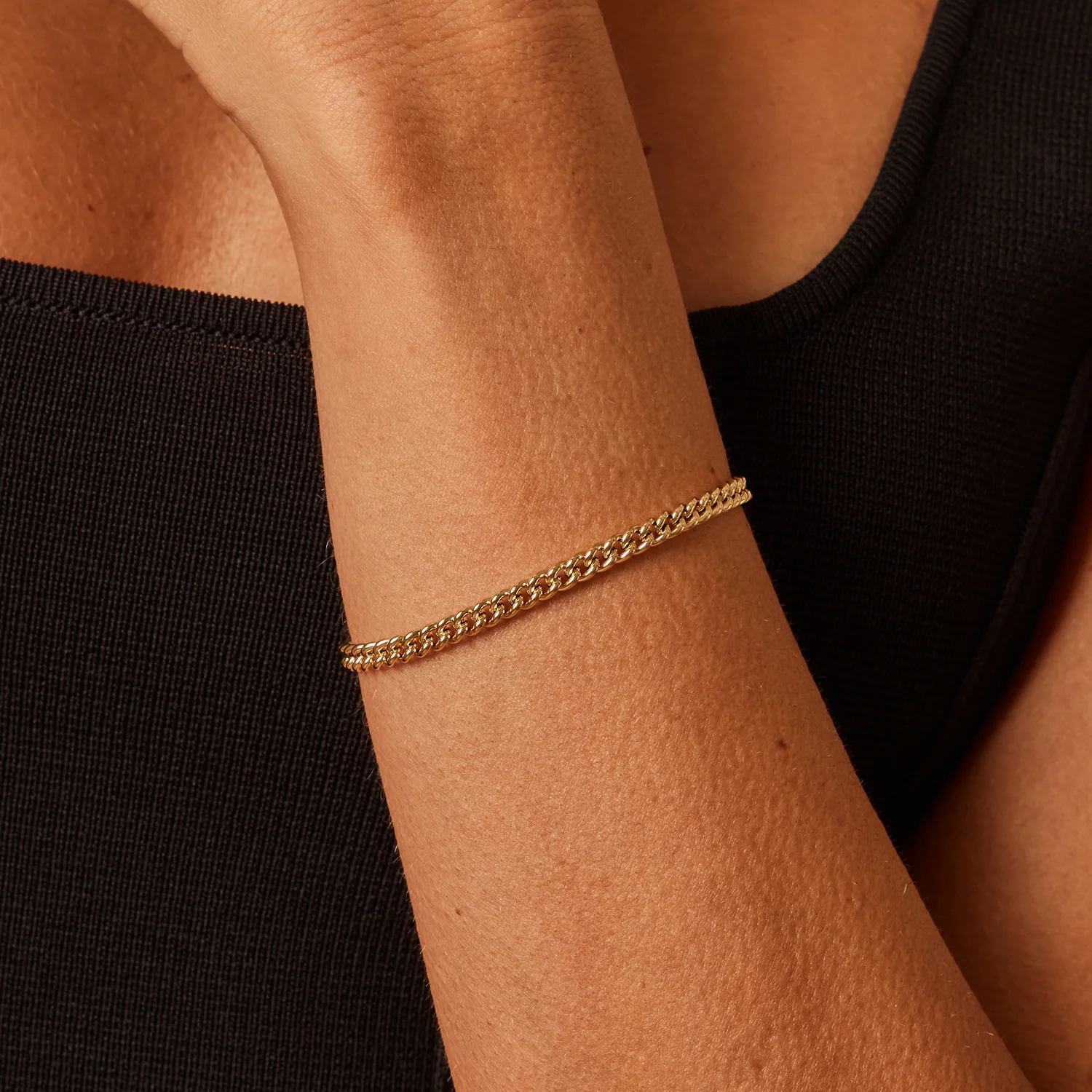 14K Signature Cuban Curb Chain Bracelet - Image 2