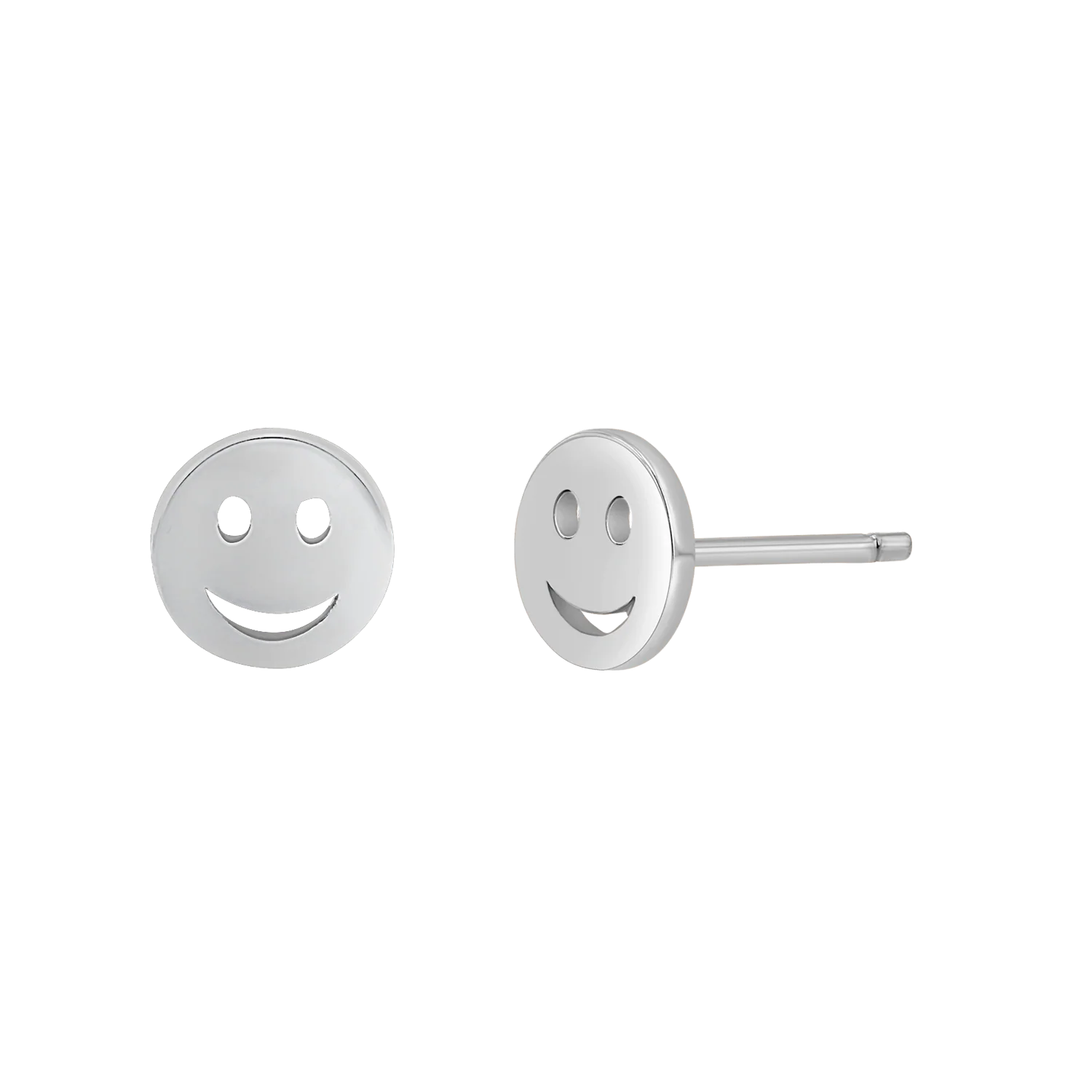 Smiley Face Stud Earrings - Image 2