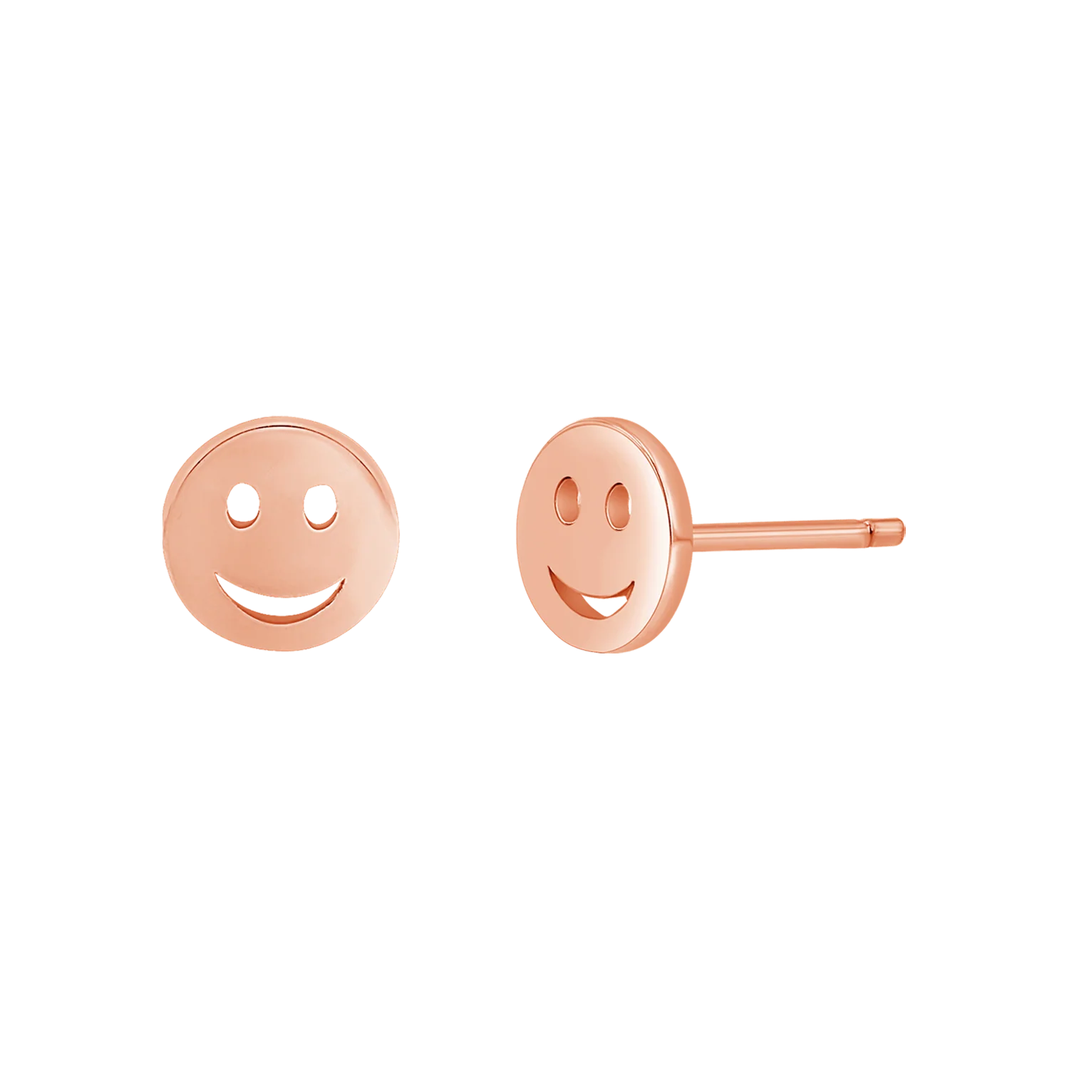Smiley Face Stud Earrings - Image 3