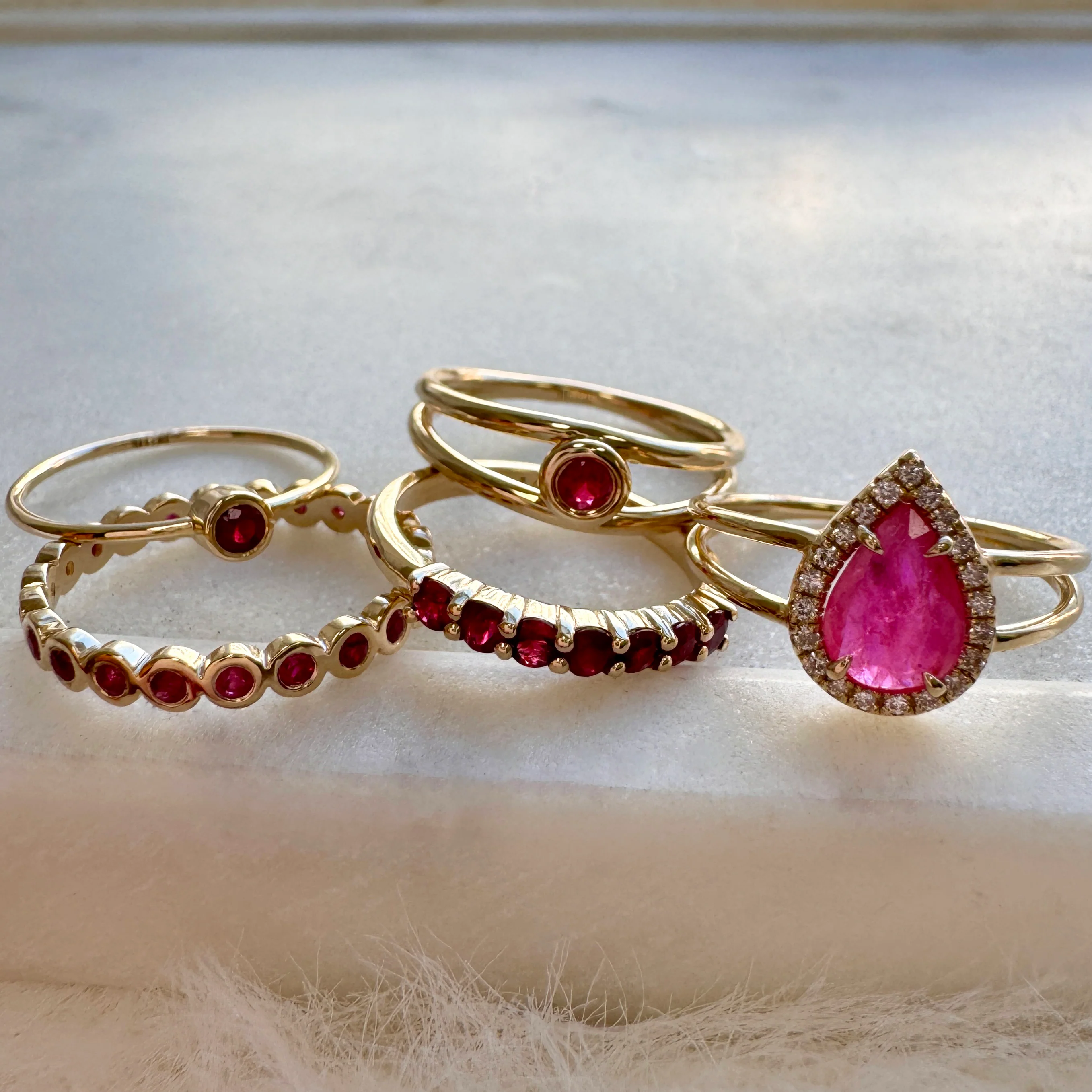 Solitaire Bezel Ruby Ring - Image 4
