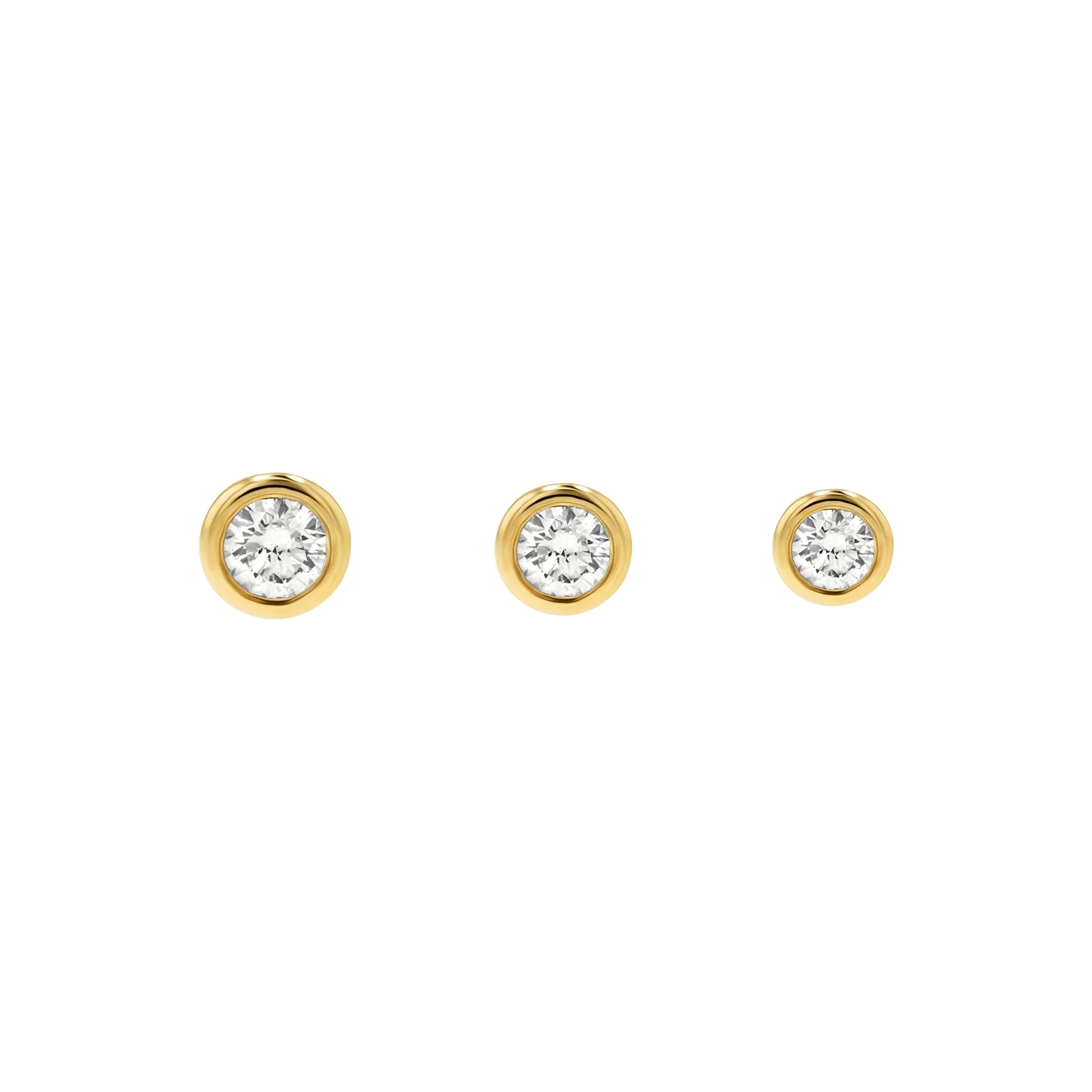 Diamond Solitaire Bezel Studs - Image 4