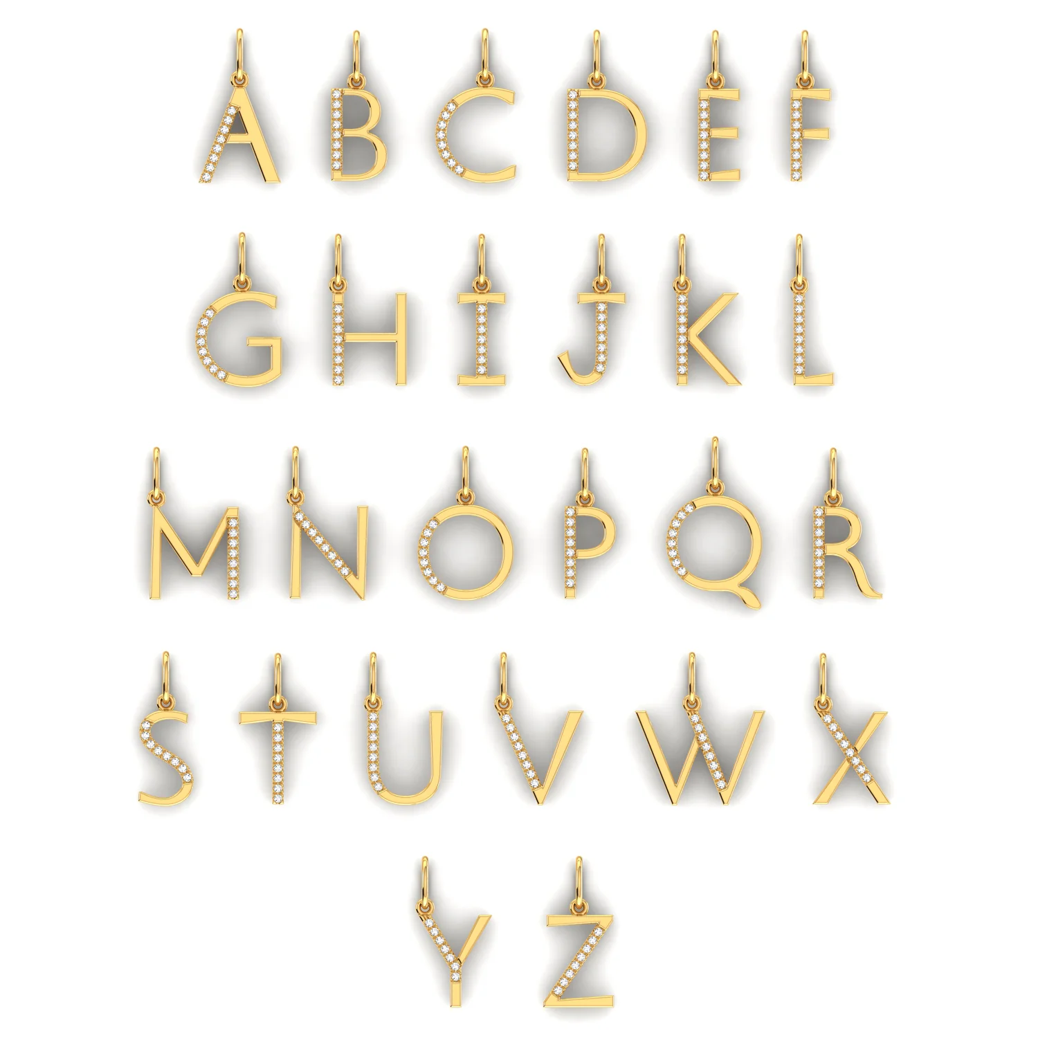 Sprinkle Diamond Initial Charm - Image 10