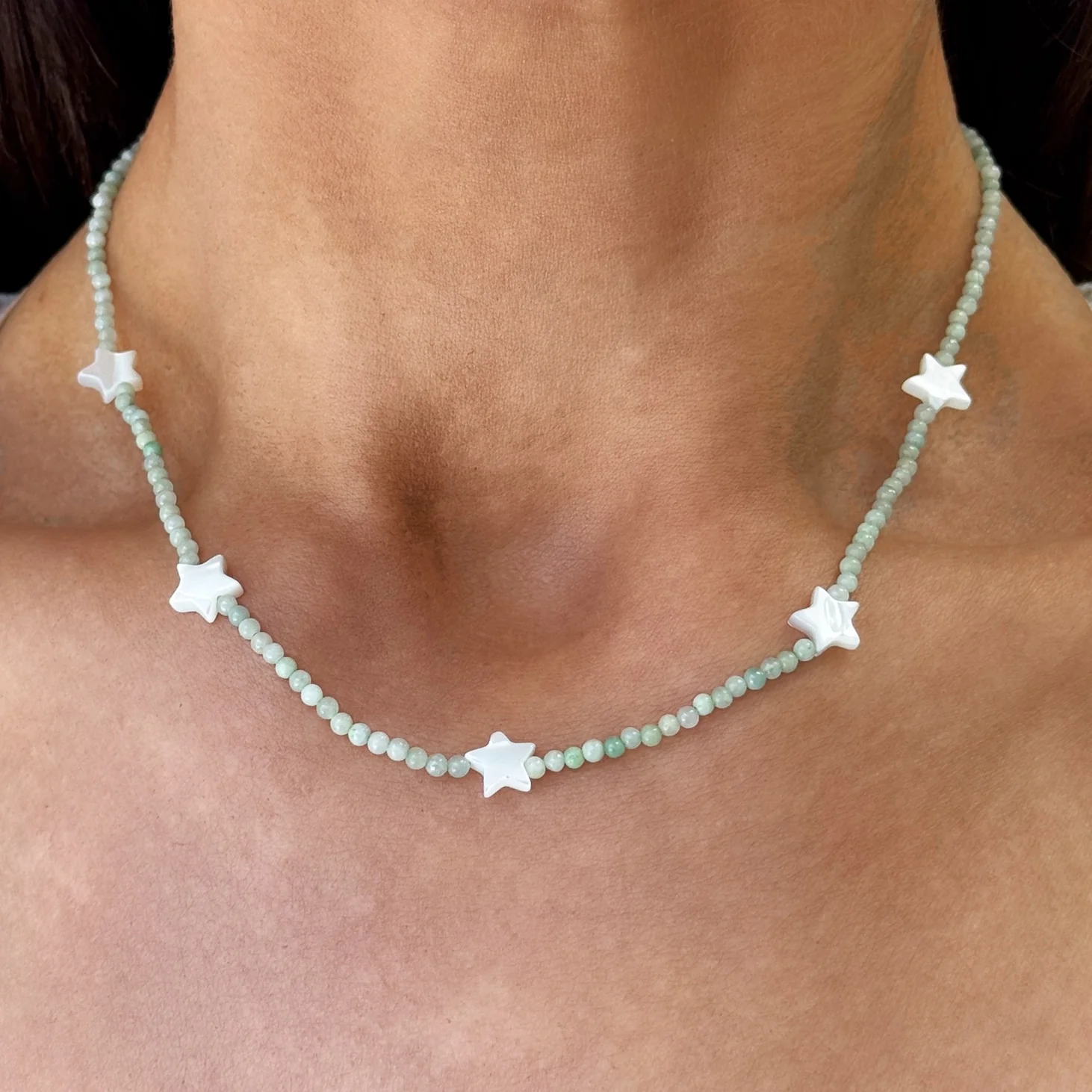 Starlust Jade Bead Necklace - Image 3