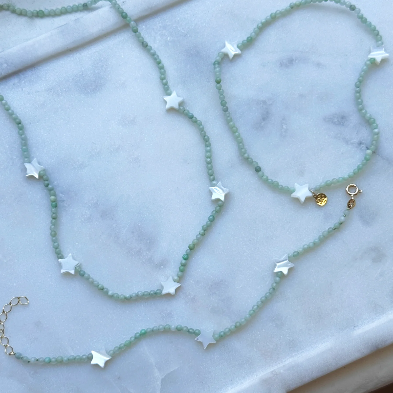 Starlust Stretch Bead Anklet - Image 2
