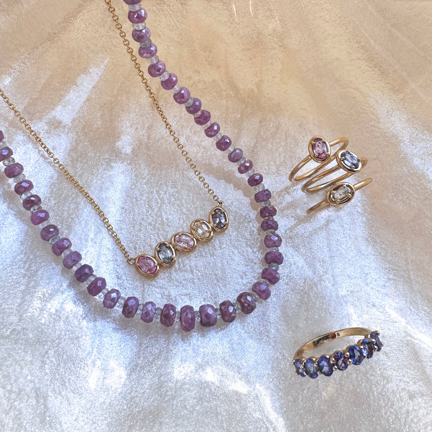 Tanzanite Oval Half Eternity Band - Image 4