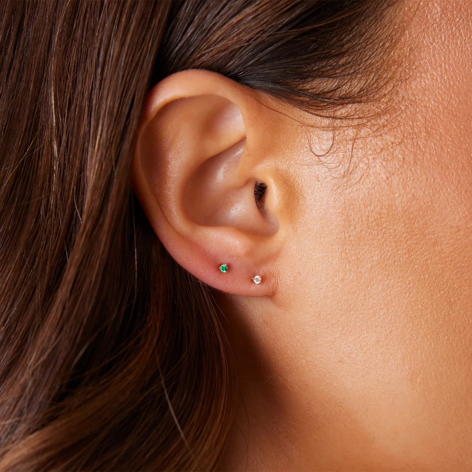 Tiny Gemstone Stud Earrings - Image 18