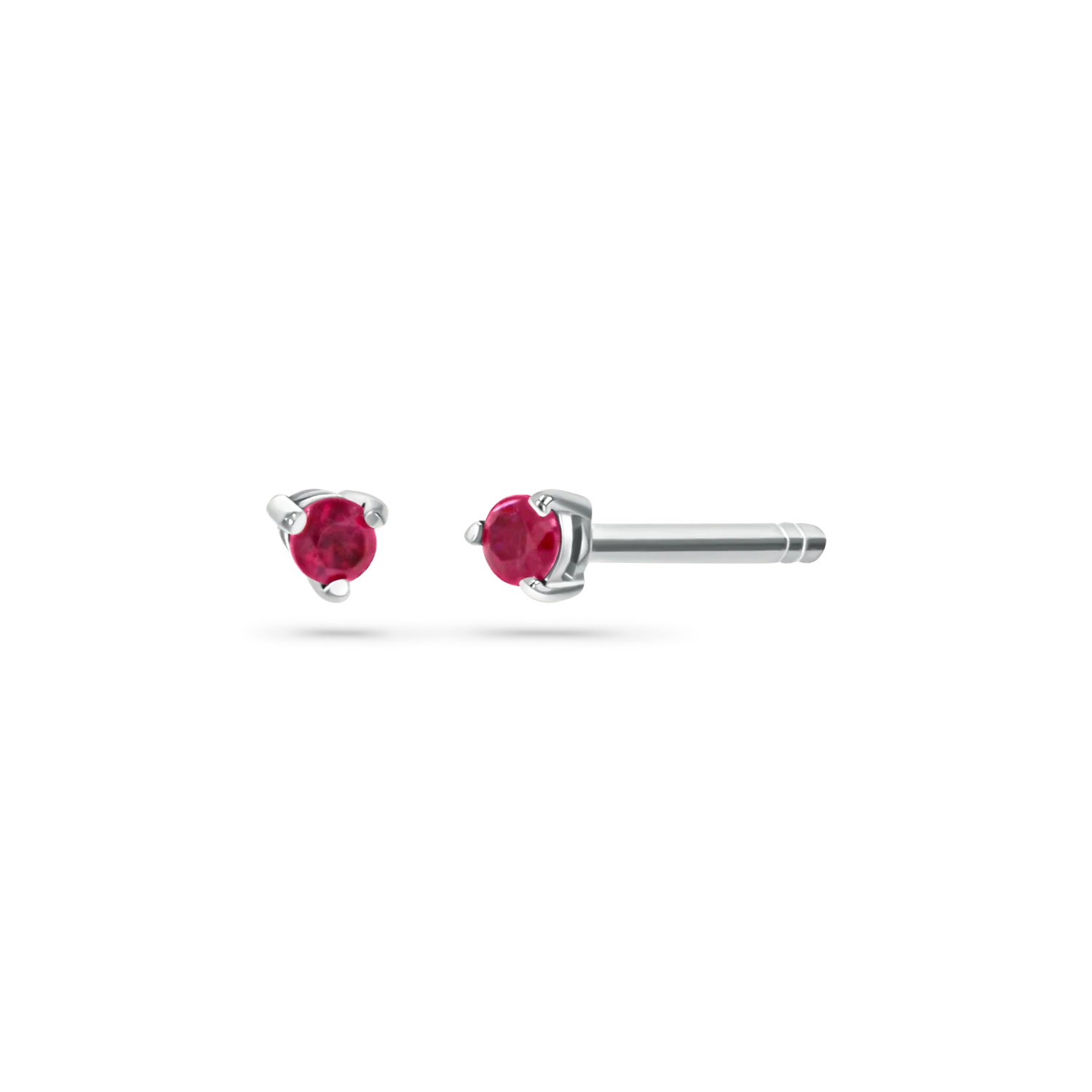 Tiny Gemstone Stud Earrings - Image 2