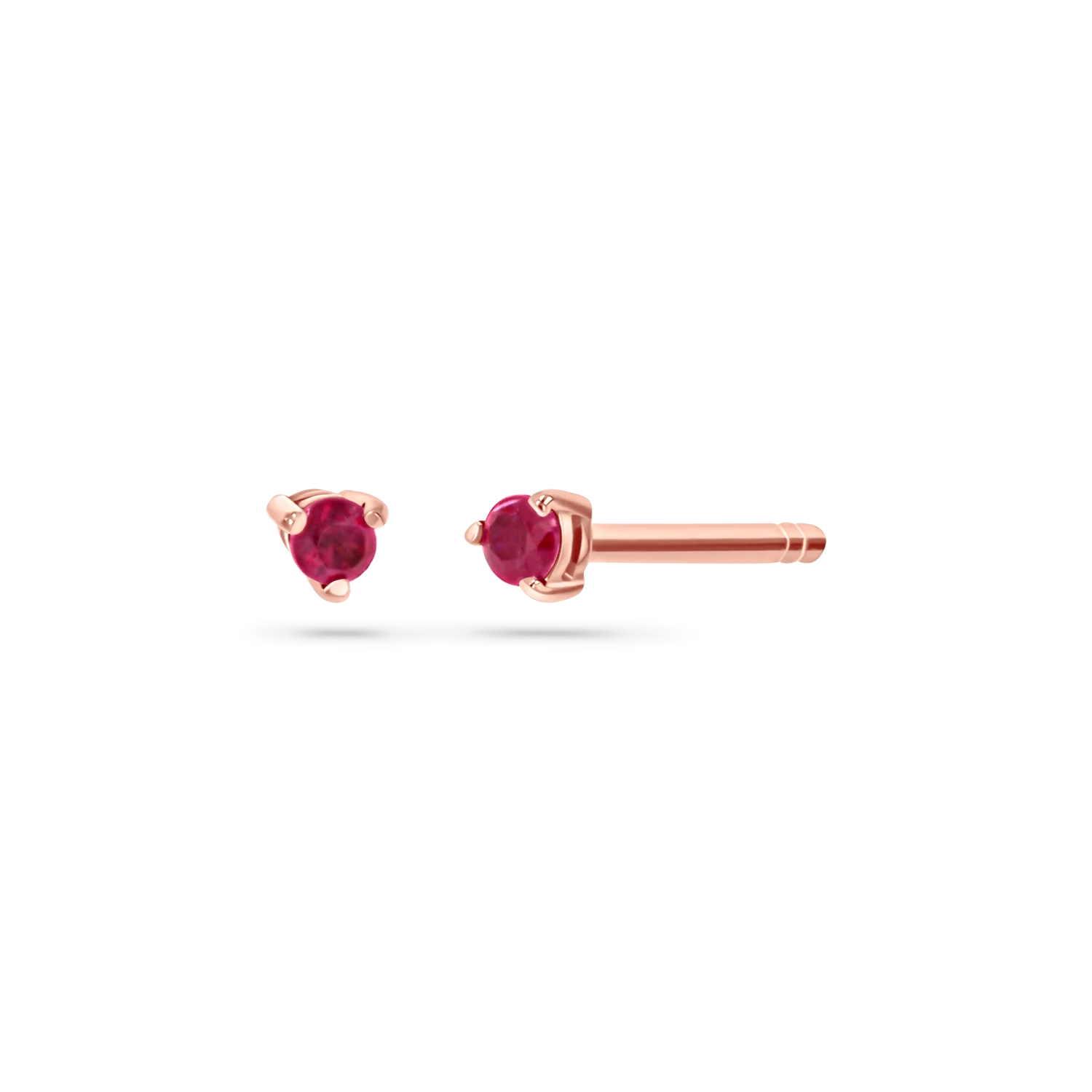 Tiny Gemstone Stud Earrings - Image 3