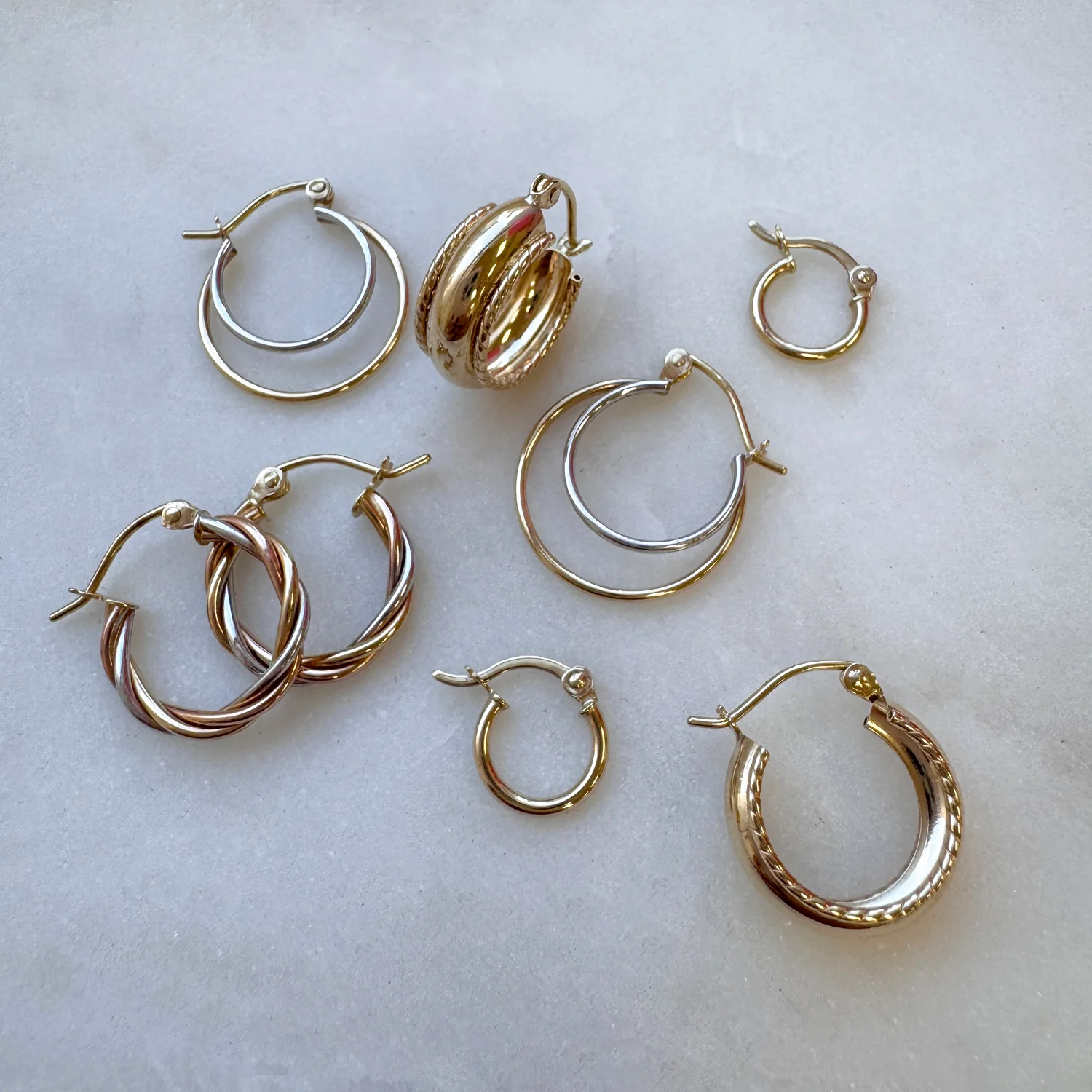 Tri-Color Twist Hoops - Image 3