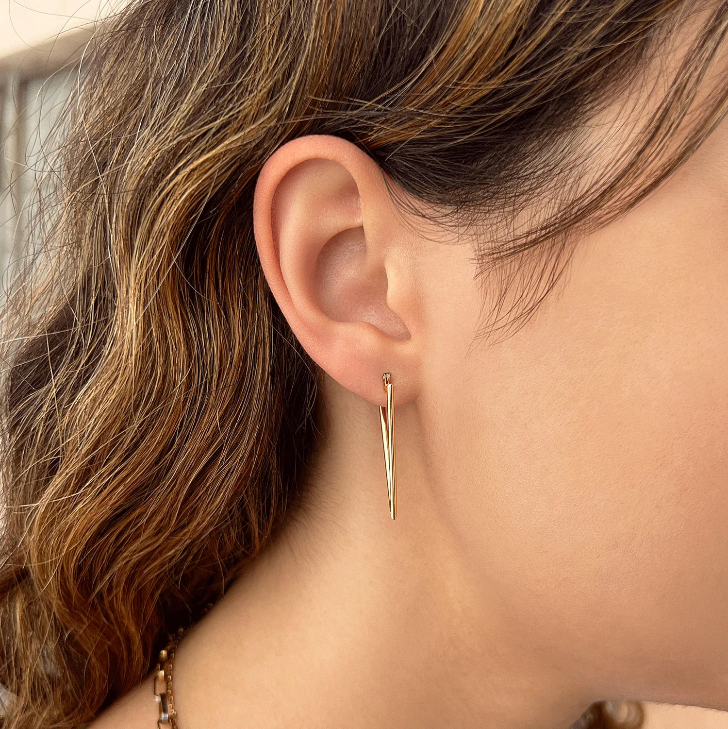 Triangle Hoop Earrings - Image 2