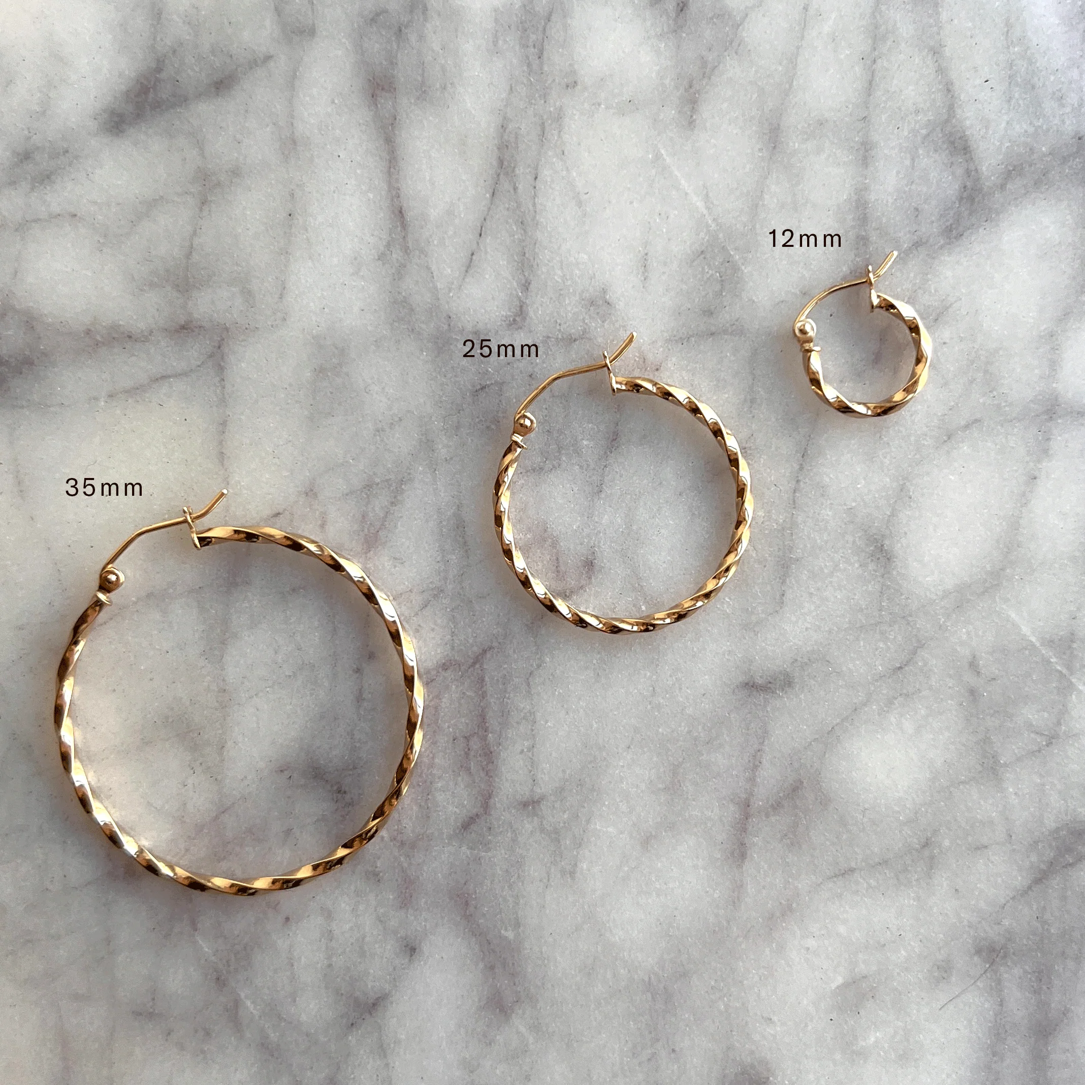 Twist Hoop Earrings - Image 4