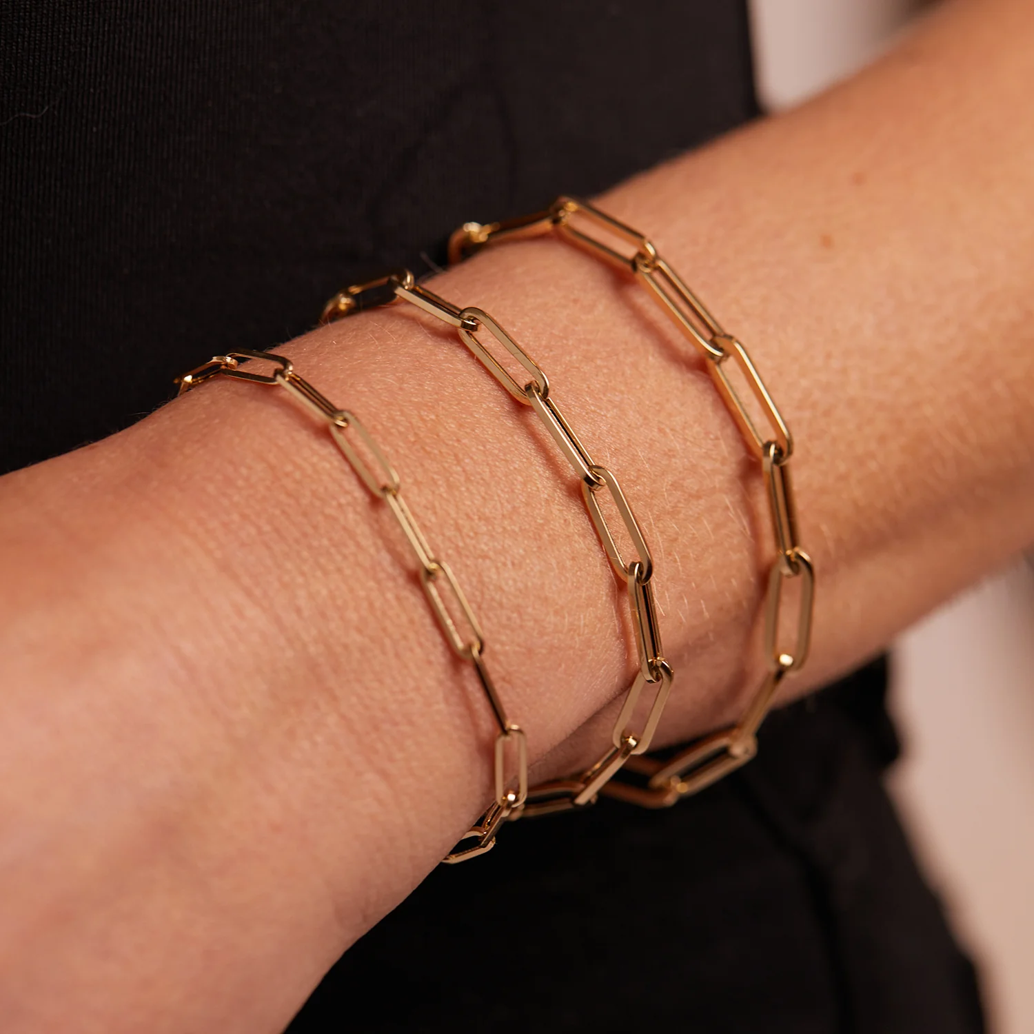 14K Grand Paper Clip Chain Bracelet - Image 8