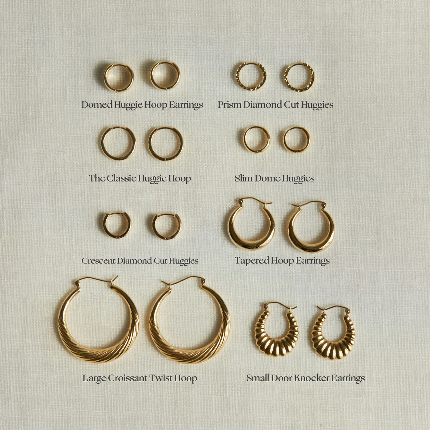 Large Croissant Twist Hoop Earrings - Image 5