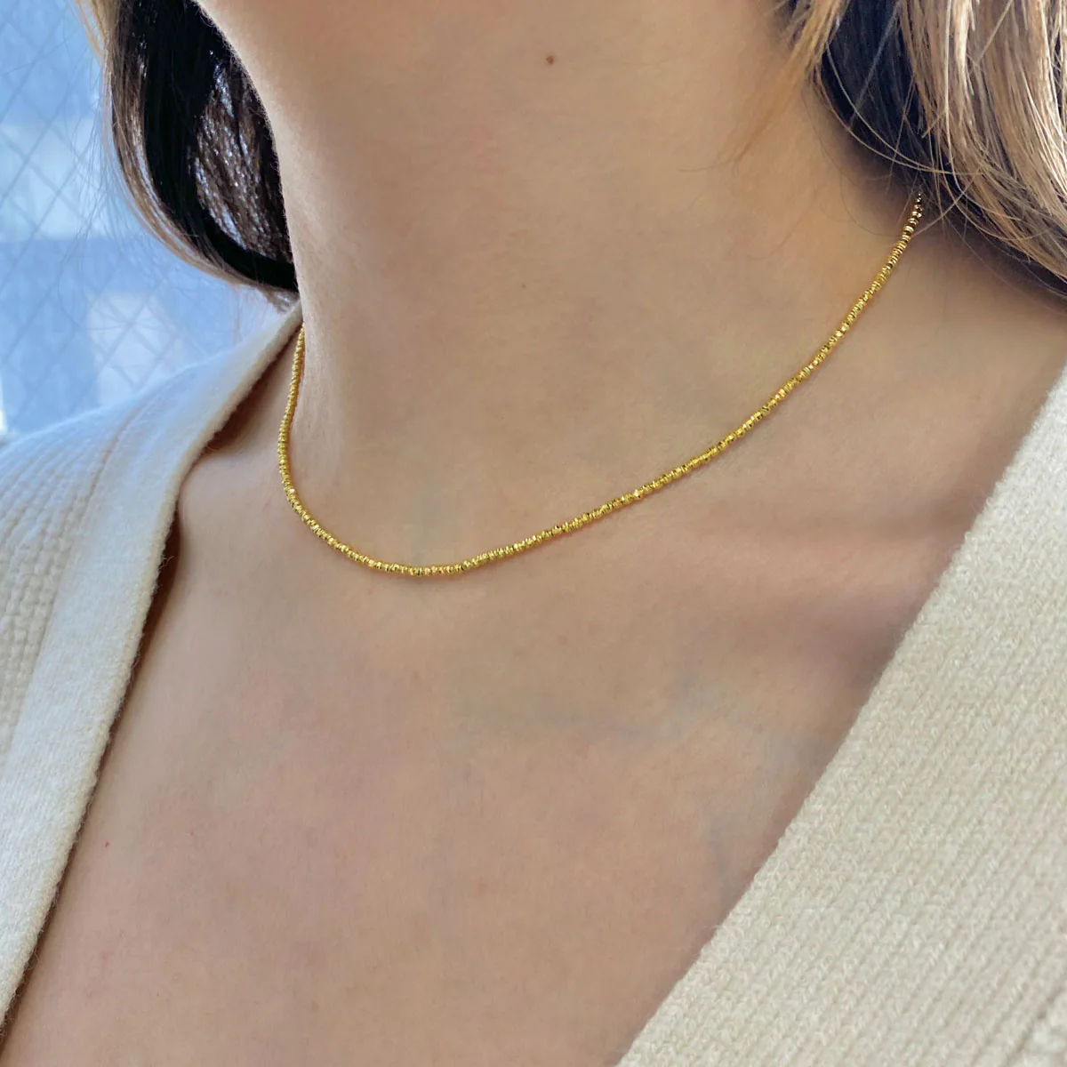 14K Mooncut Necklace - Image 2