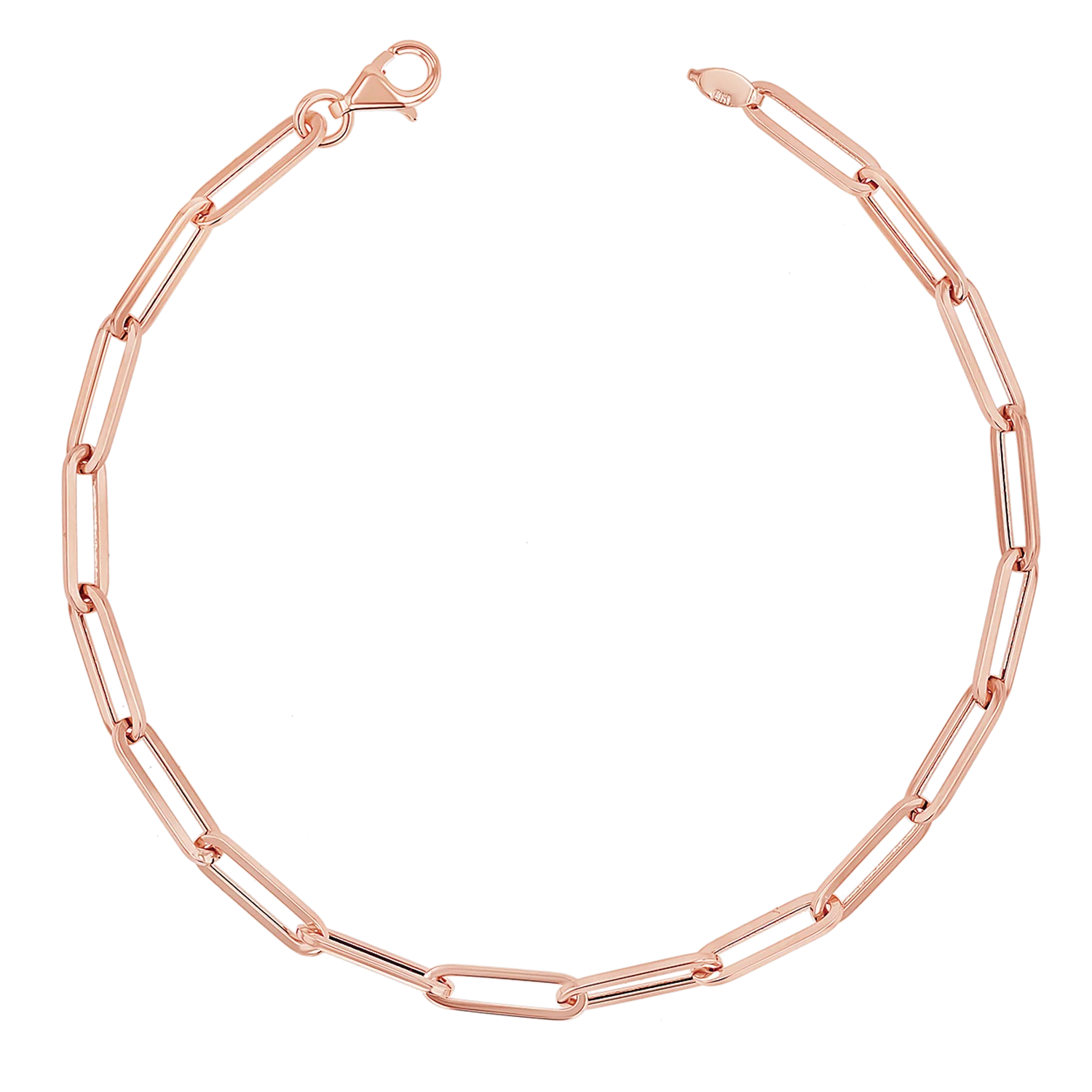 14K Paper Clip Chain Bracelet - Image 3