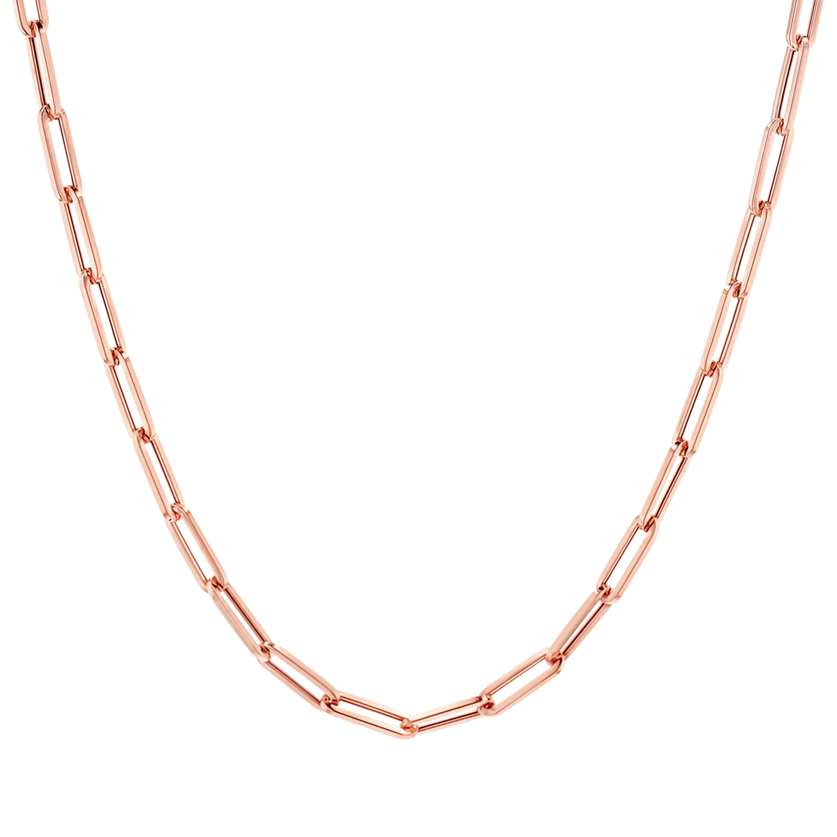 14K Paper Clip Chain Necklace - Image 3