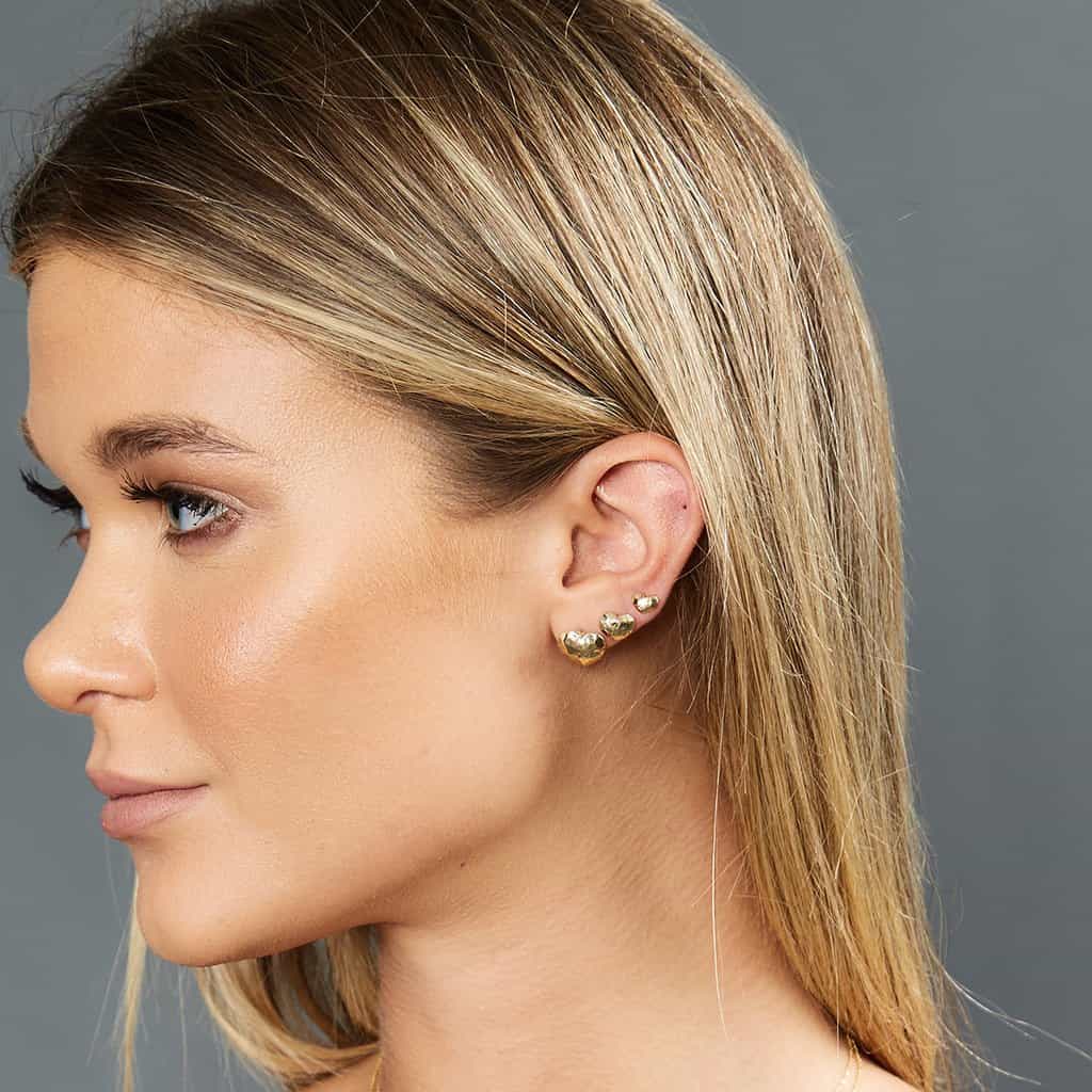 Baby Love Petite Heart Earrings - Image 4