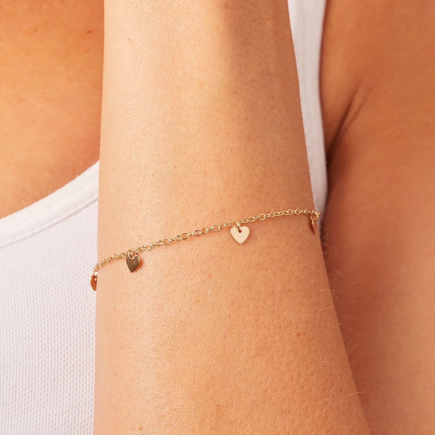 Heart Station Chain Bracelet - Image 3