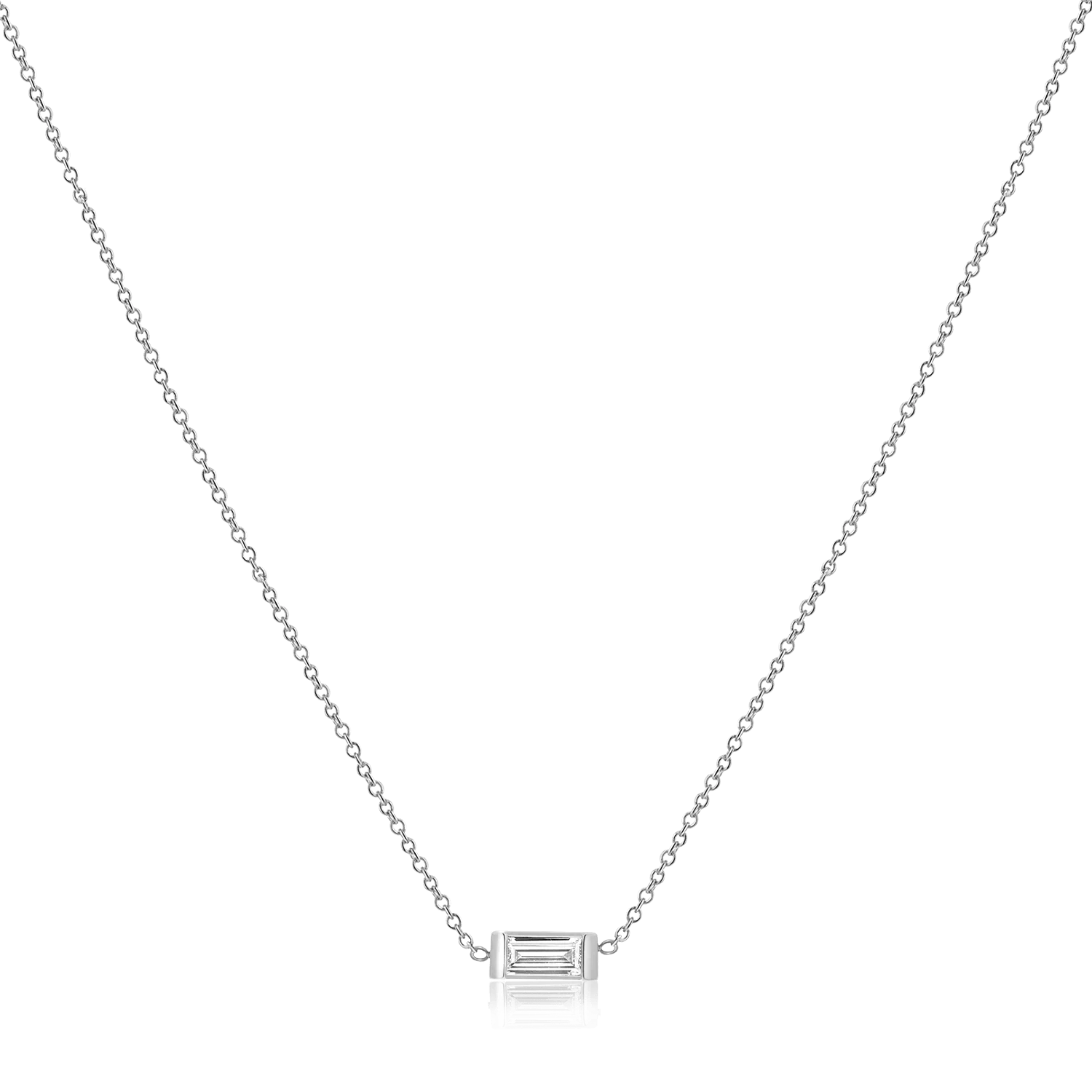 Baguette Diamond Necklace - Image 2