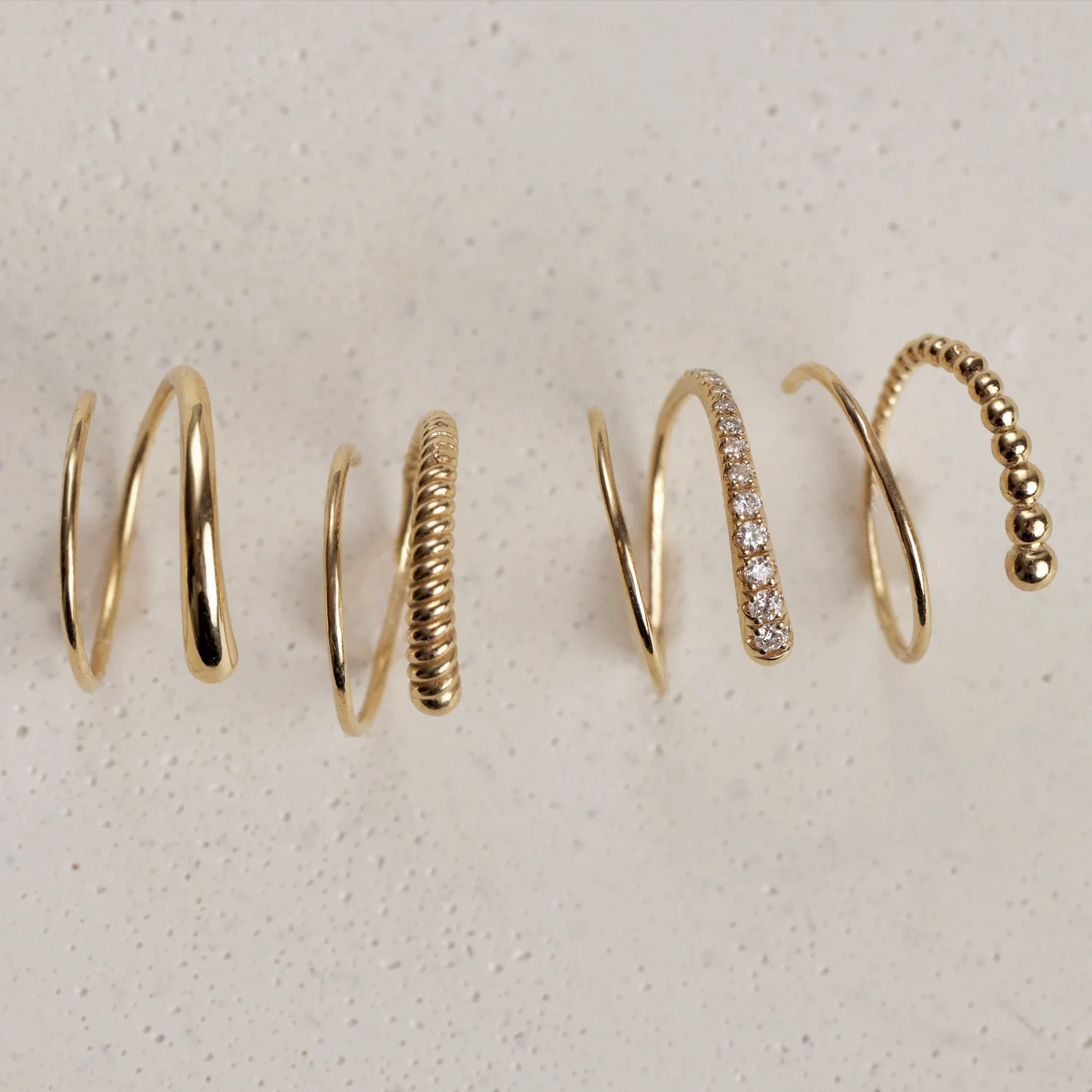 Bead Coil Hoop Earrings - Image 4